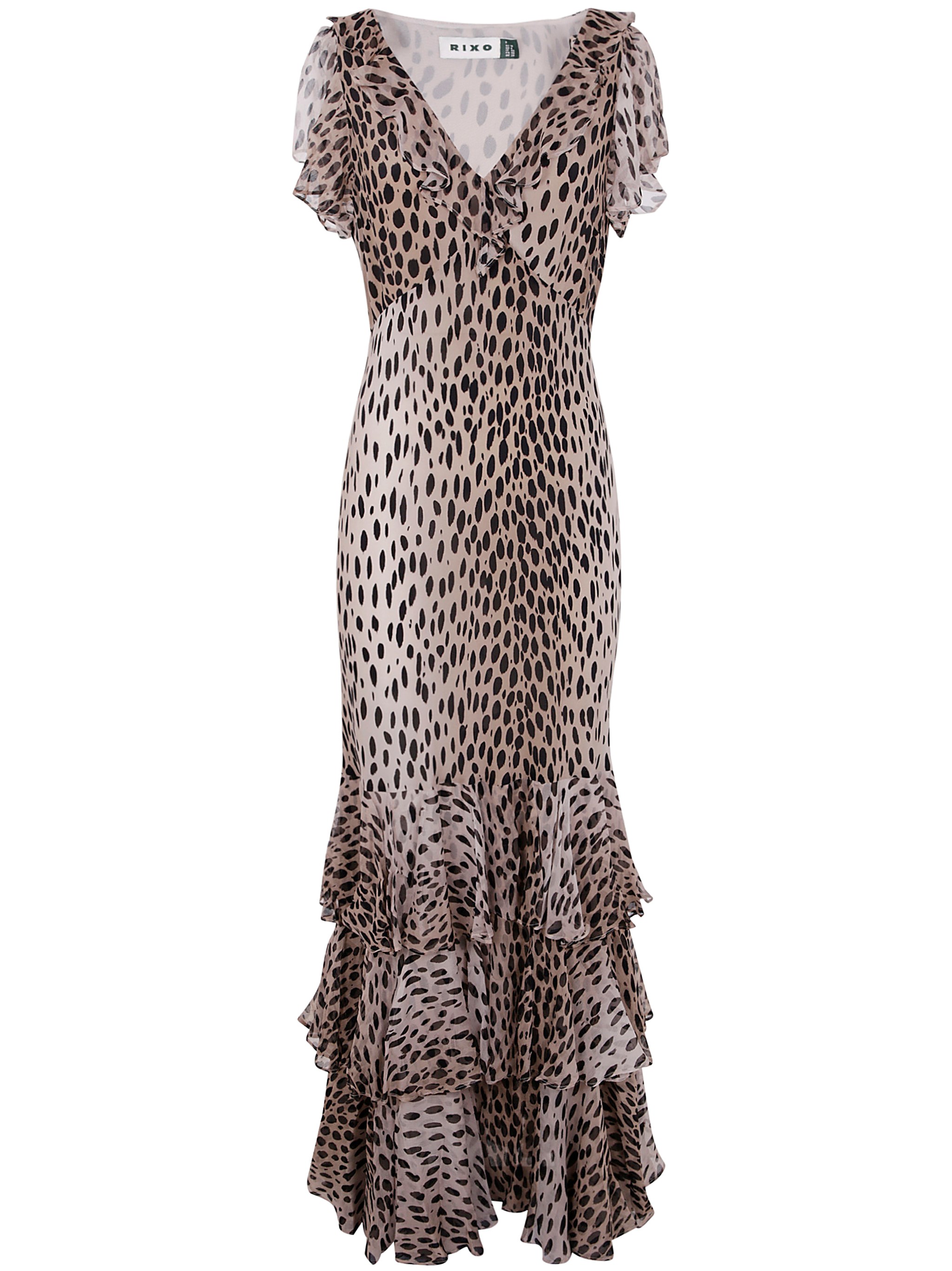 Rixo London Amelle Silk Gown In Black