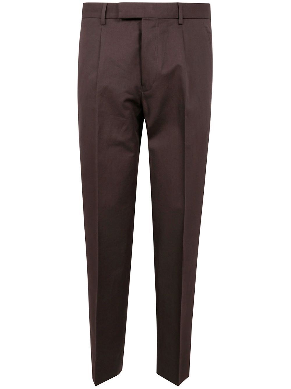 Zegna Men's Cotton And Linen Pants In Brown