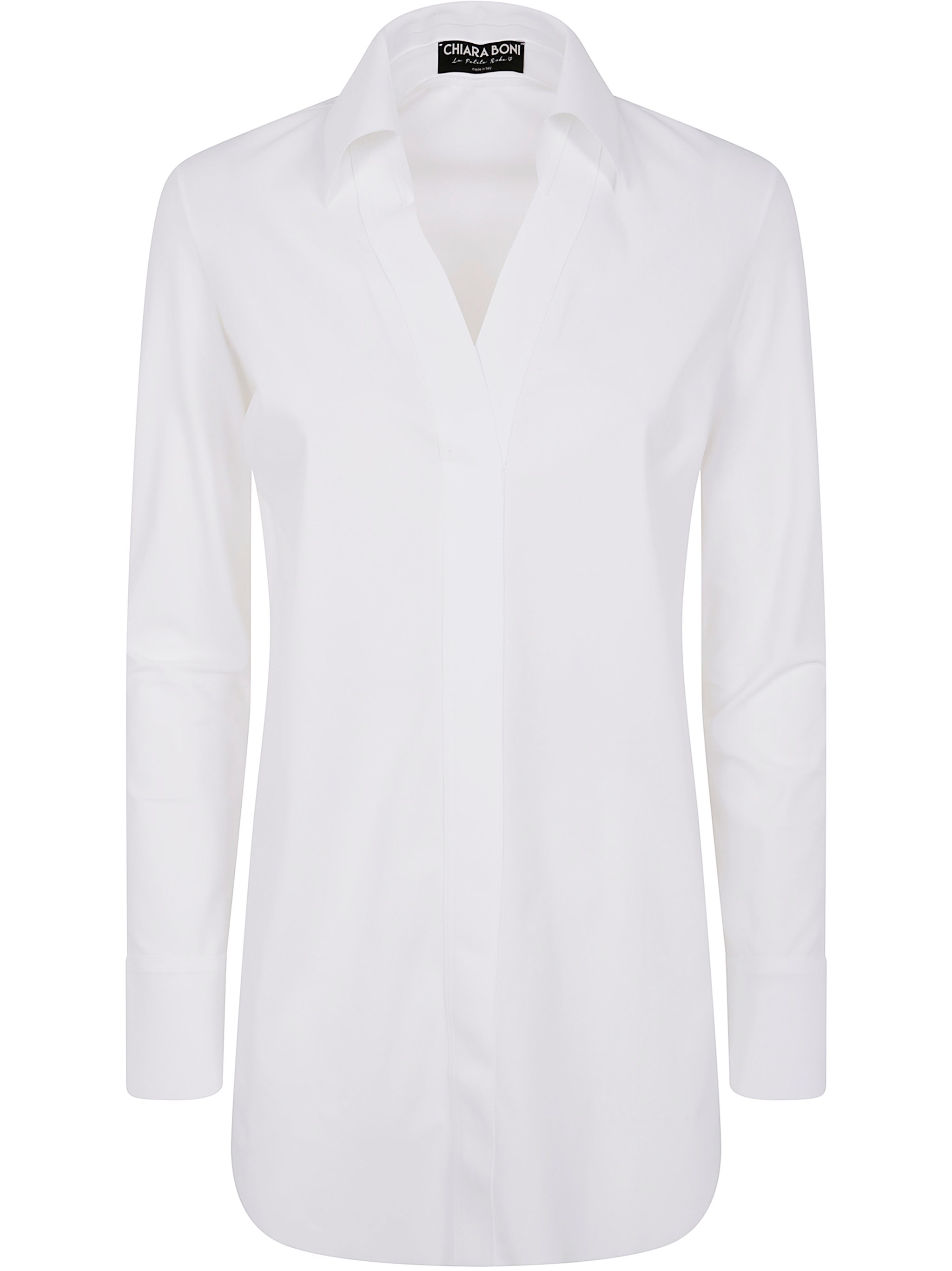 Chiara Boni La Petite Robe Atena Slim Jersey Shirt By Chiara Boni In White