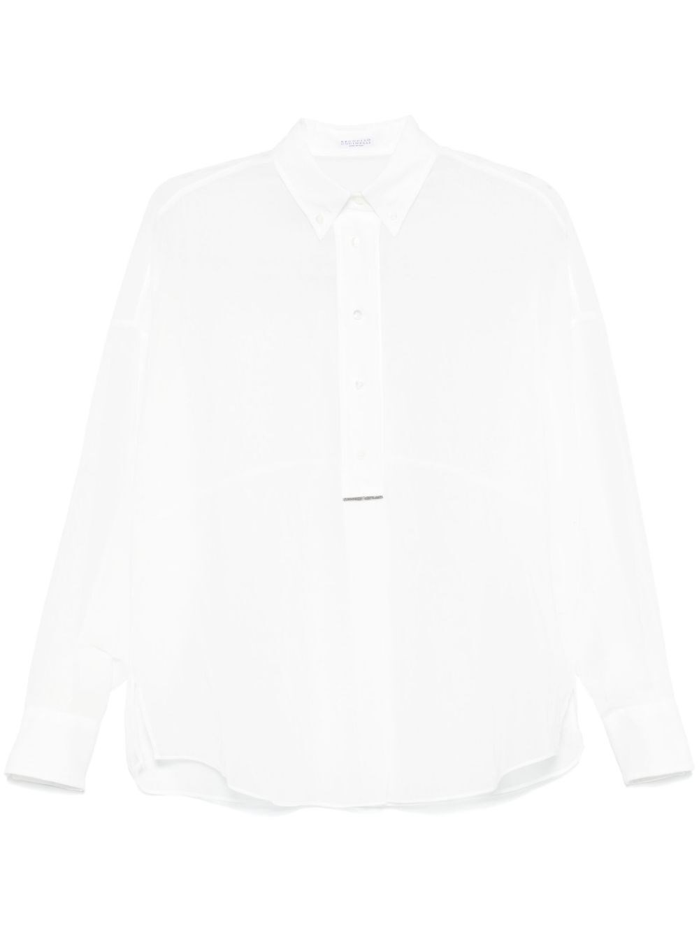 Brunello Cucinelli Women's Silk Shirt In White