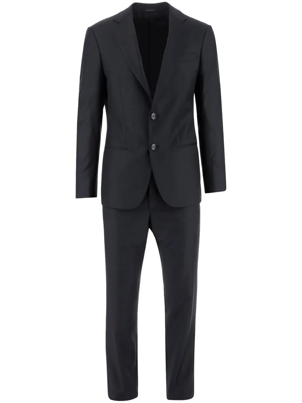Giorgio Armani Manhattan Line Pinstriped Virgin-wool Single-breasted Suit In Blue