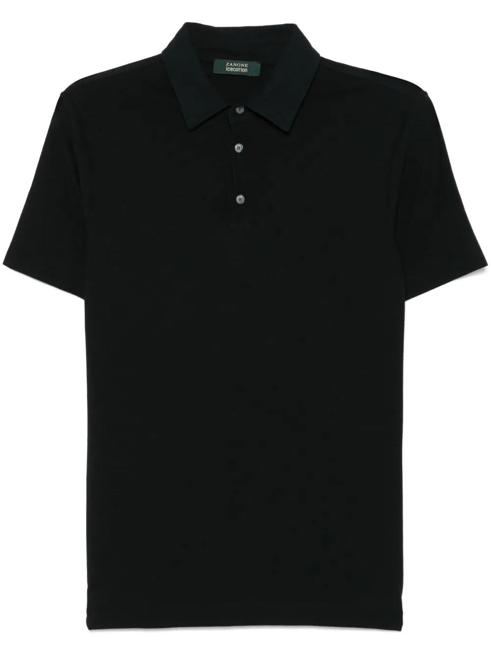 Zanone Cotton Sweaters In Black  