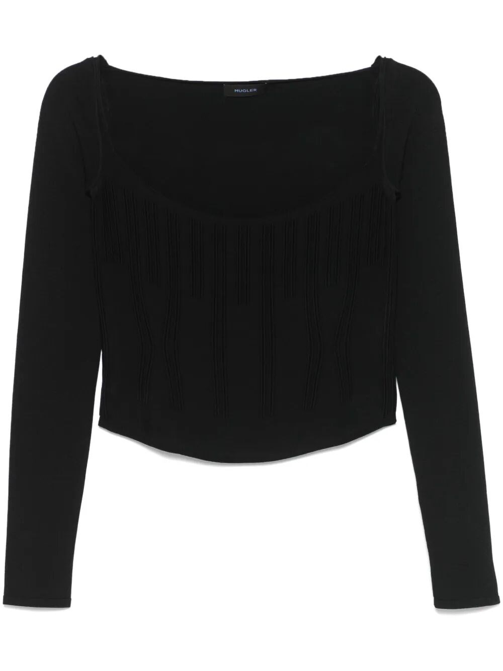 Mugler Women's Madonna Neck Top In Black