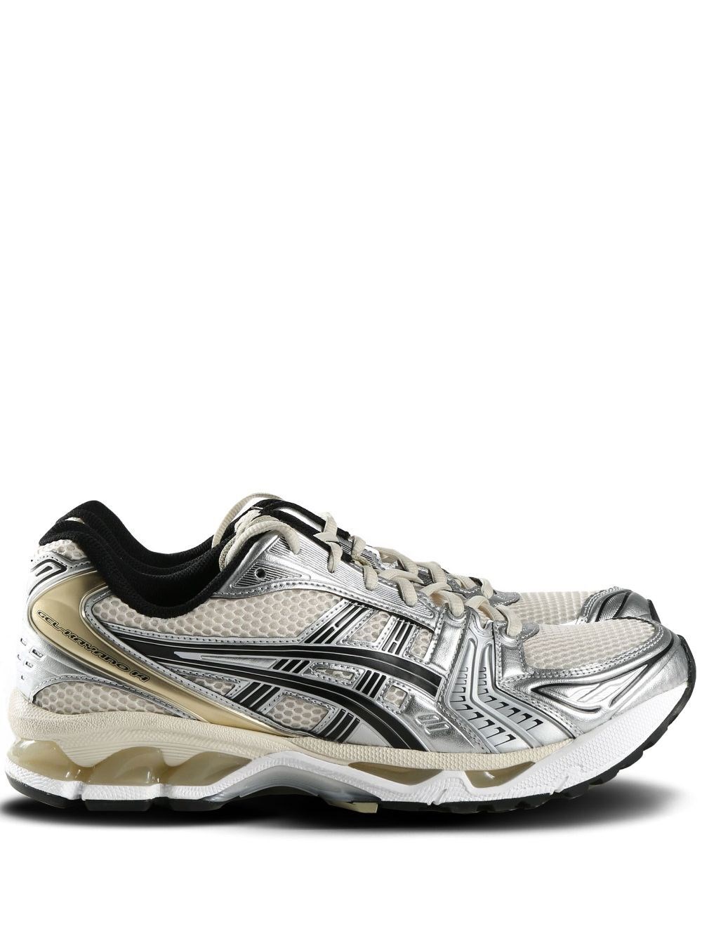 Asics Gel Kayano 14 Sneakers With Shiny Silver Accents In Multi