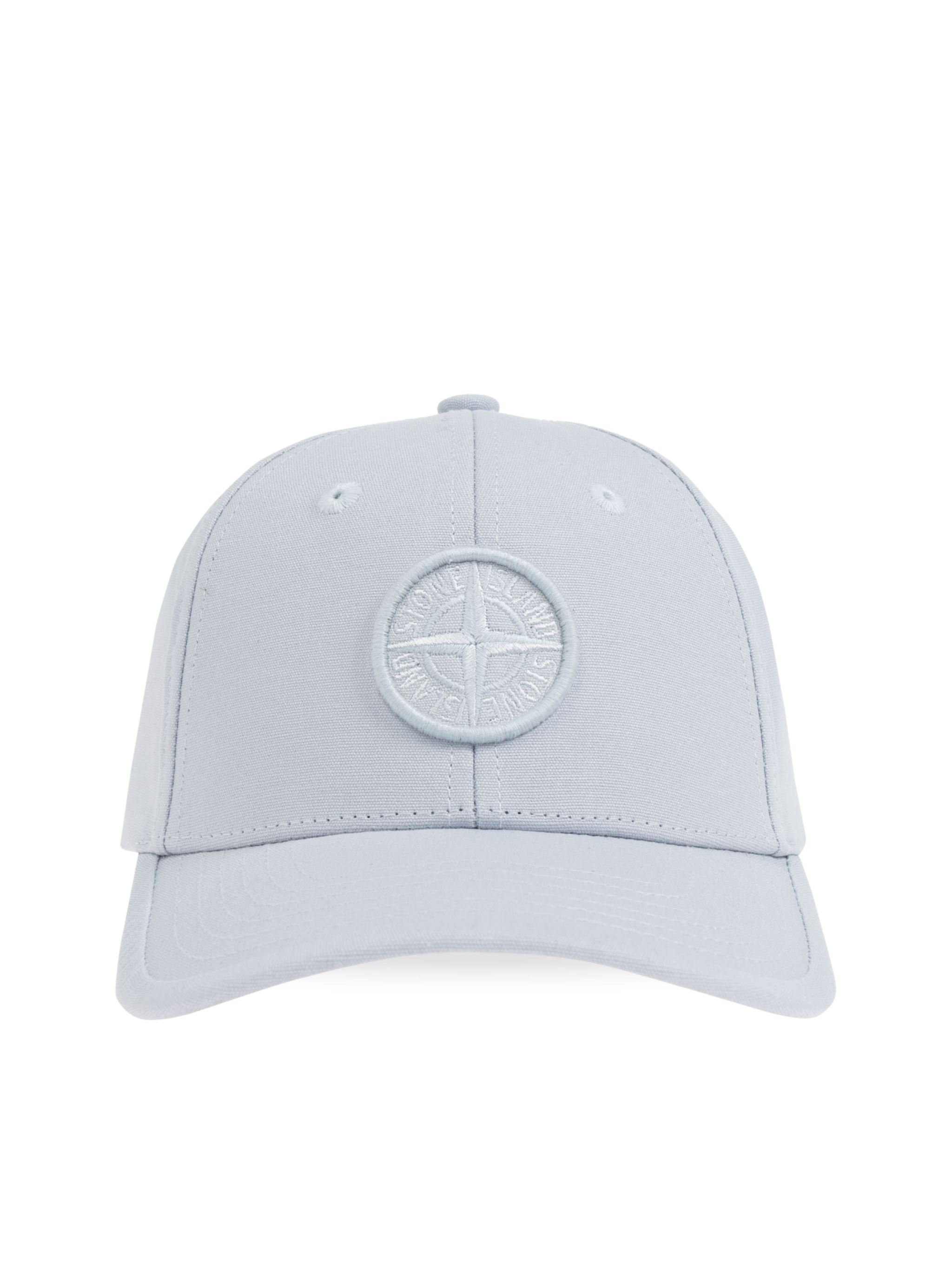 Stone Island Kids Cap With Compass Embroidery In Blue