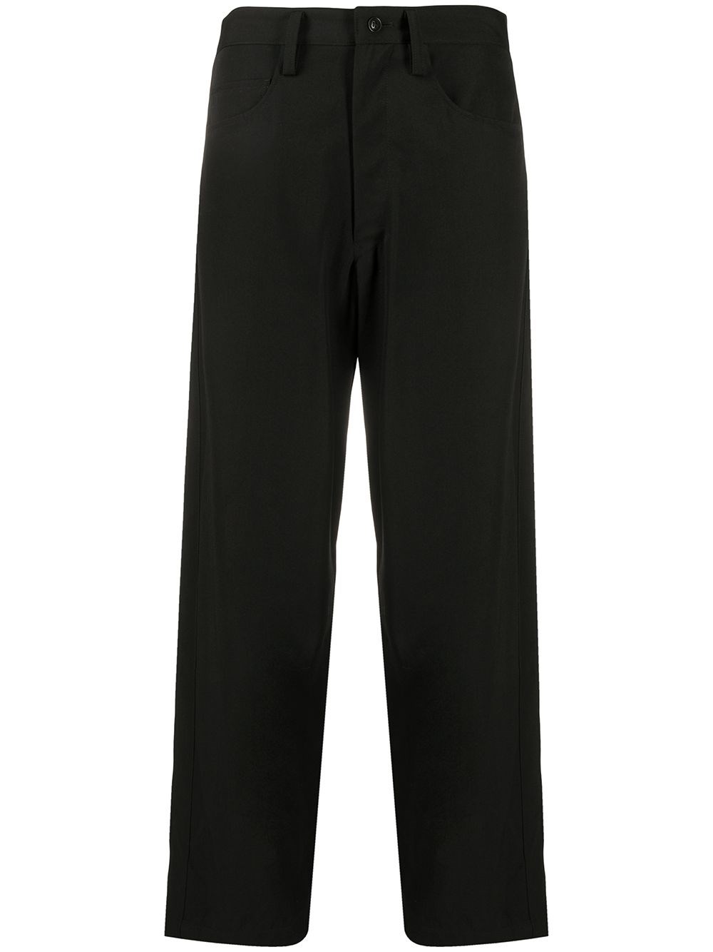 Y`S U Side Stripep Gabardine Cropped