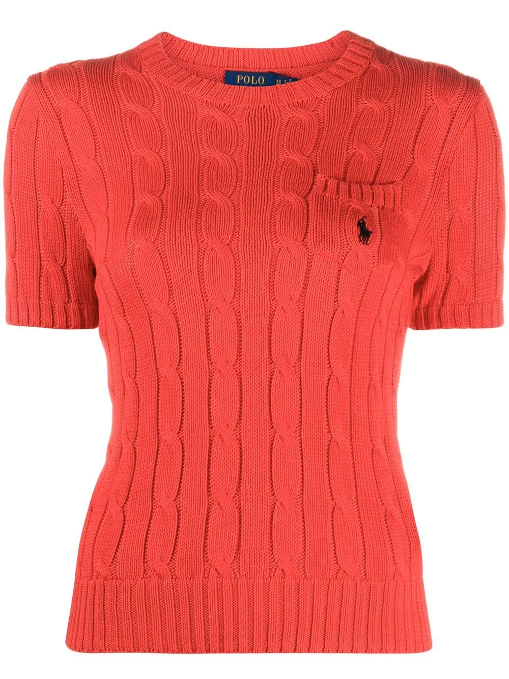 POLO RALPH LAUREN Cotton Sweater Crew Neck W/Braids