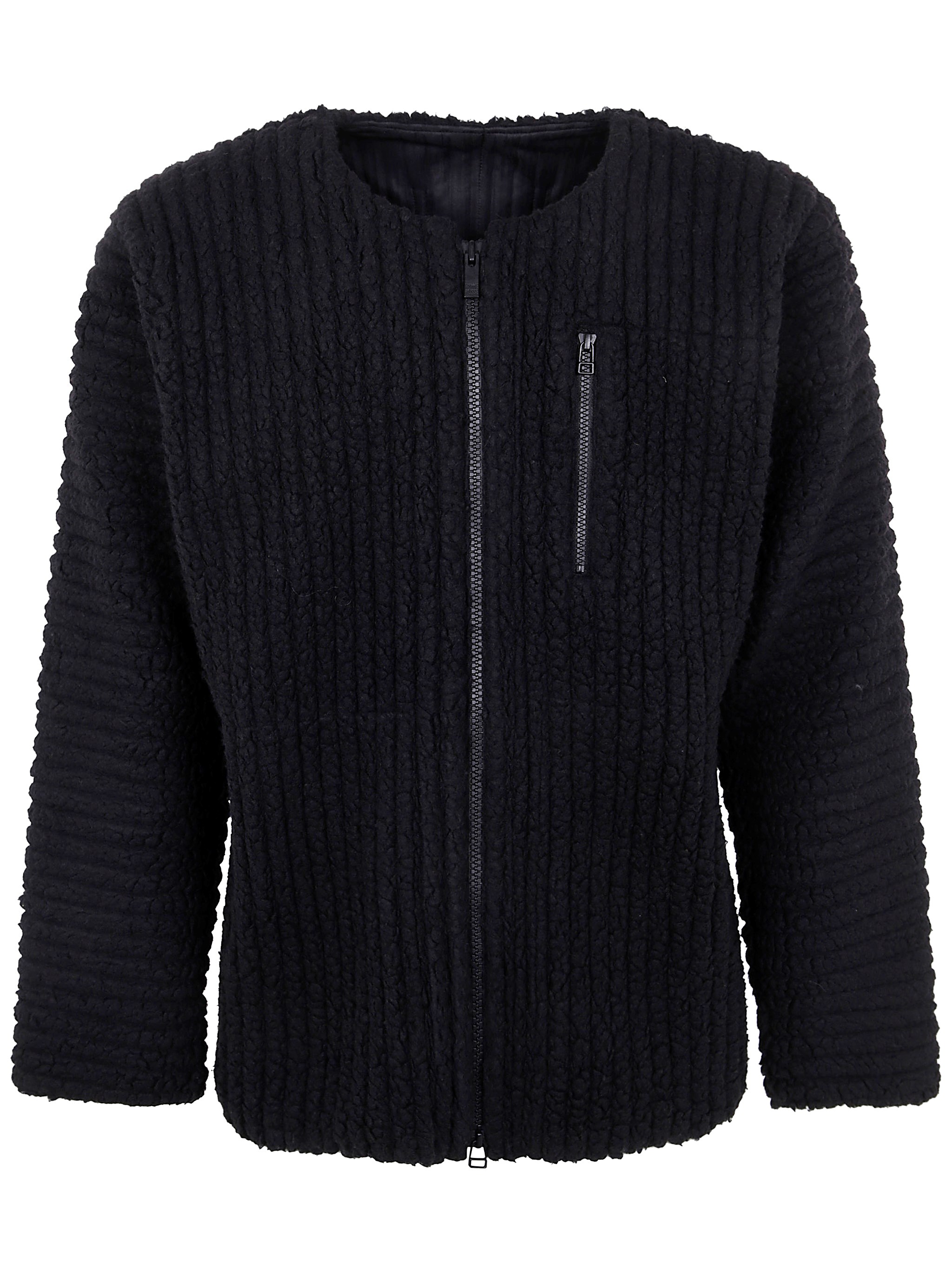 Issey Miyake Black Fleece Pleats Jacket In Black  