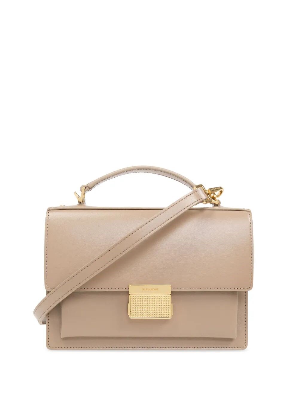 Golden Goose Beige Calf Leather Bag In Brown