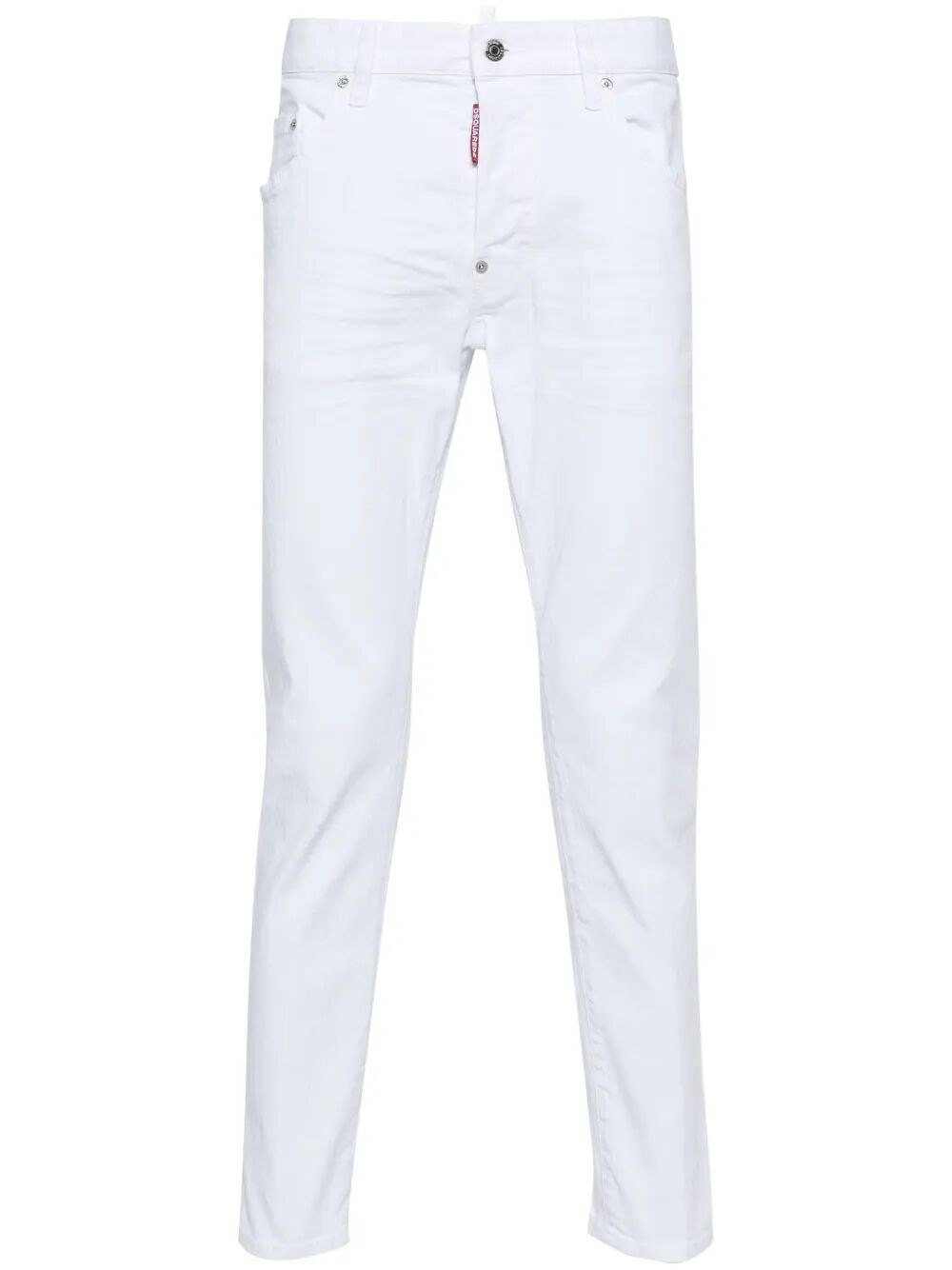 Dsquared2 White Bull Skater White Jeans In White