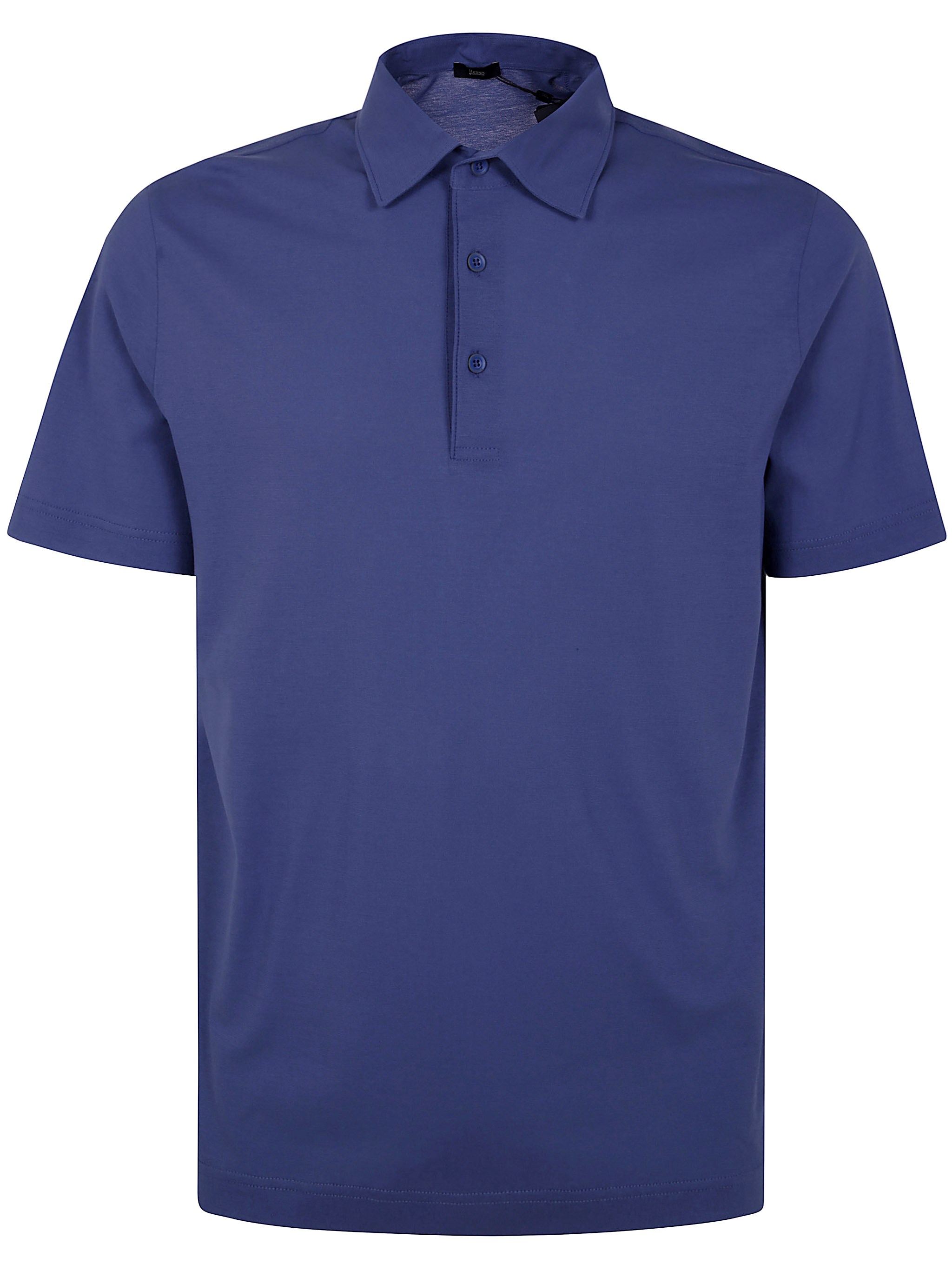 Herno Polo Shirts With Collared Short Sleeves In Blue