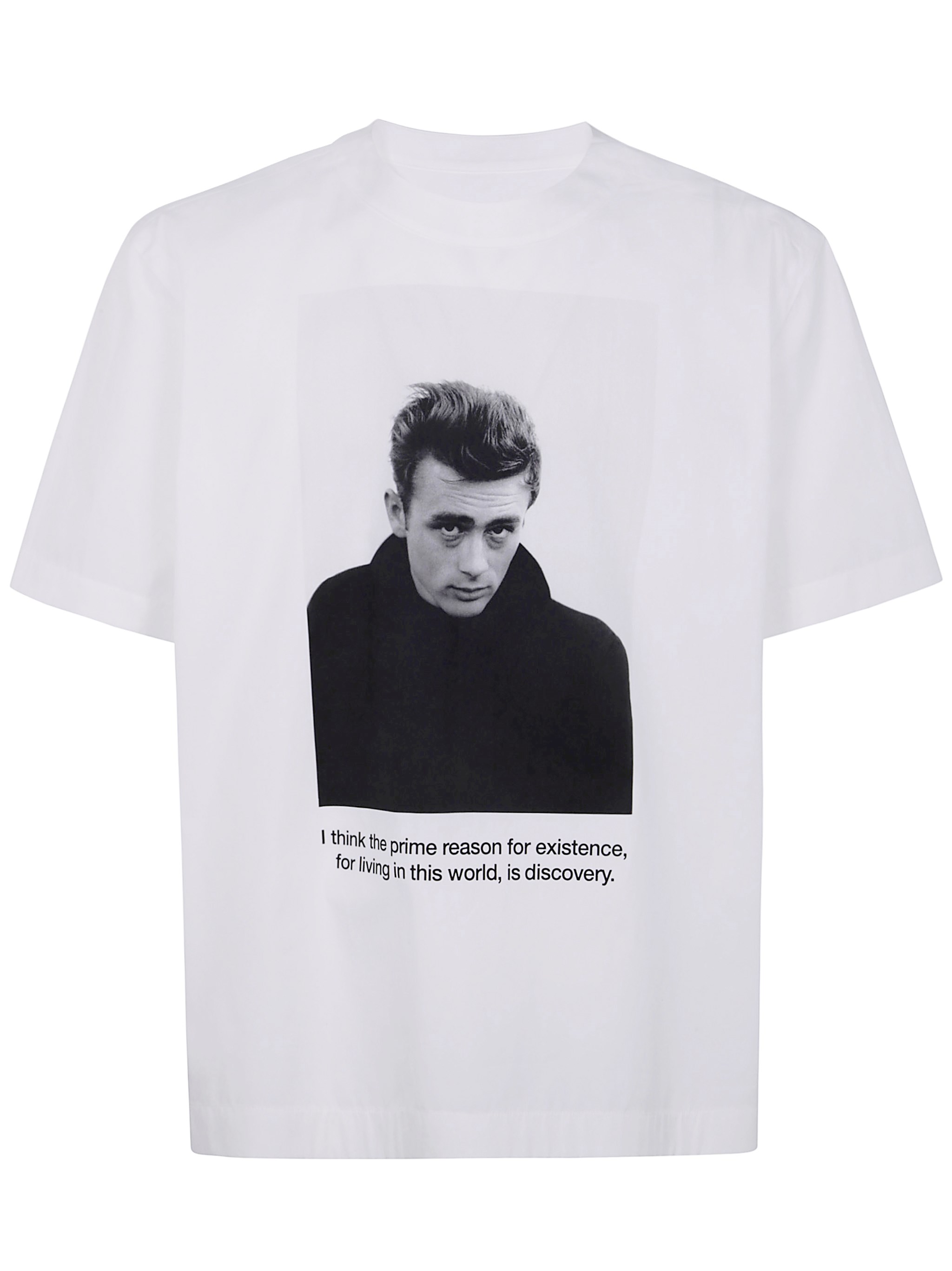 Sacai James Dean Cotton Popelin T-shirt Clothing In White