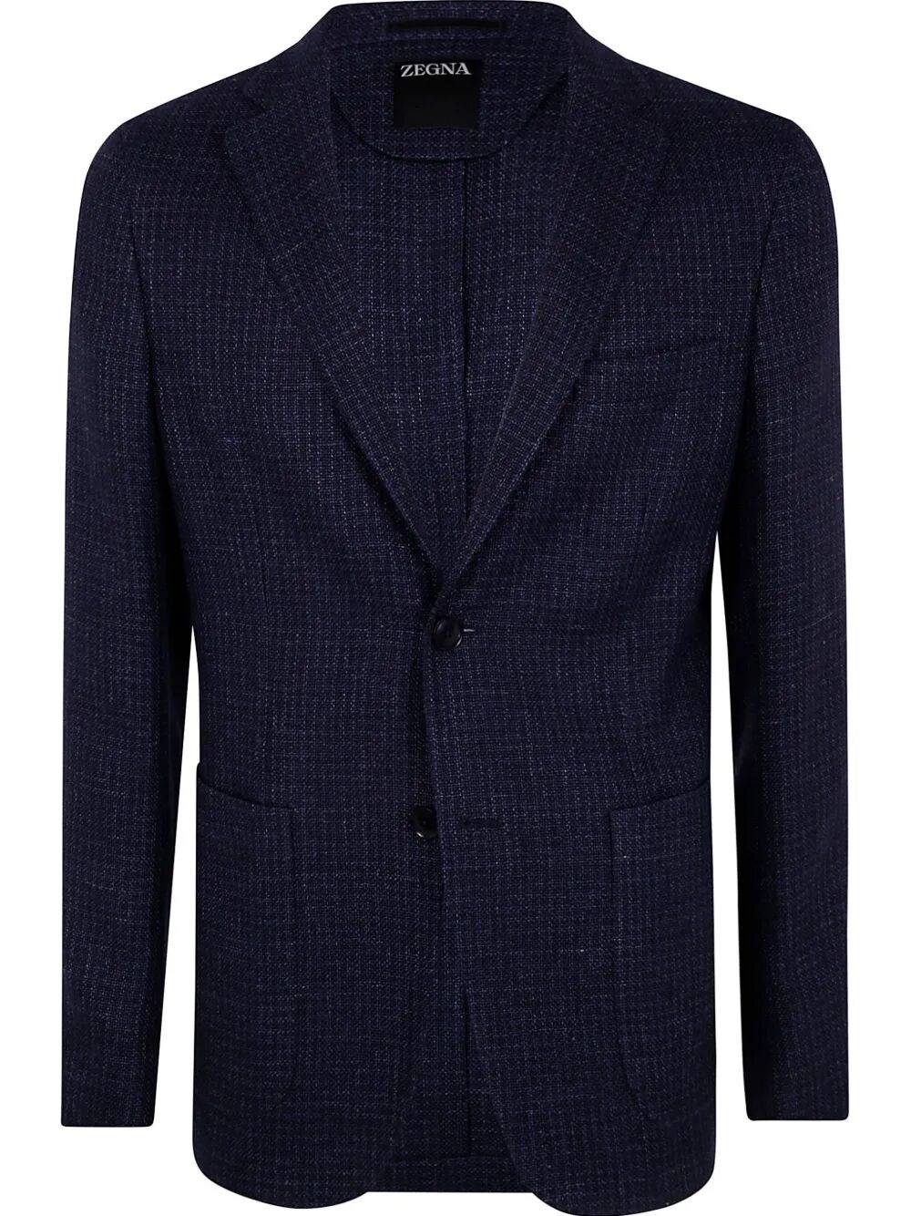 Zegna Men's Wool And Linen Jacket In Blue
