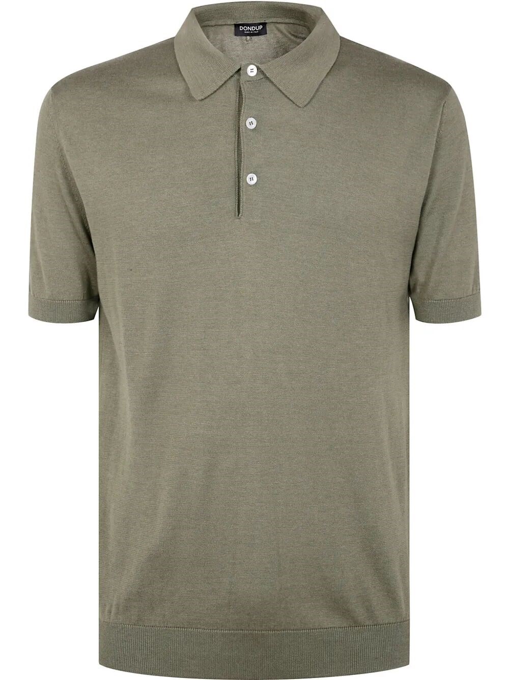 Dondup Polo Collared Shirt Short Sleeves In Green