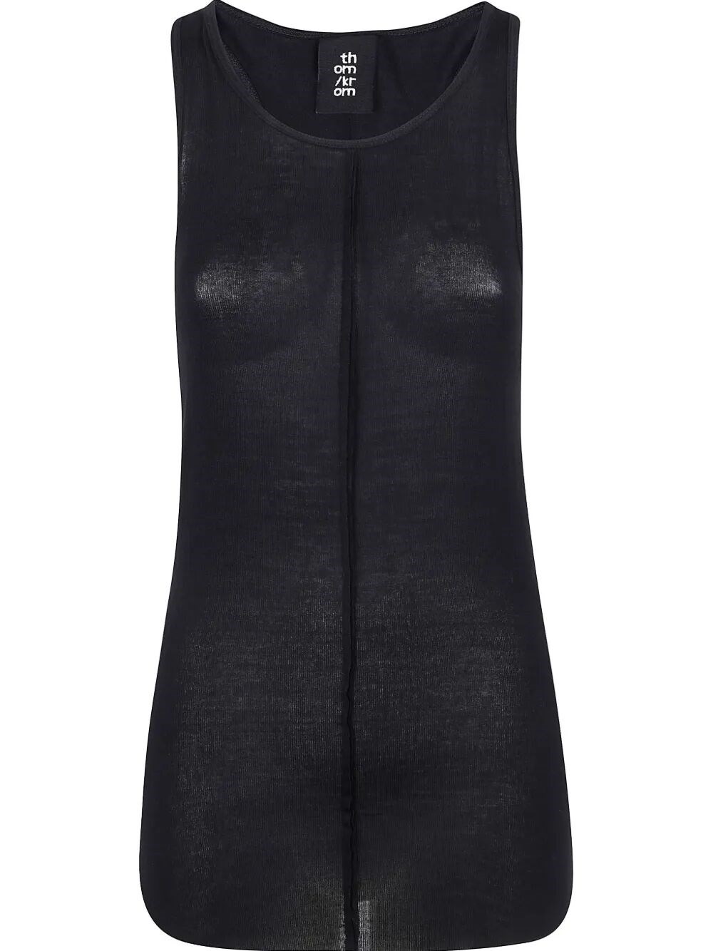 Thom Krom Ribbed Tank Top In Black