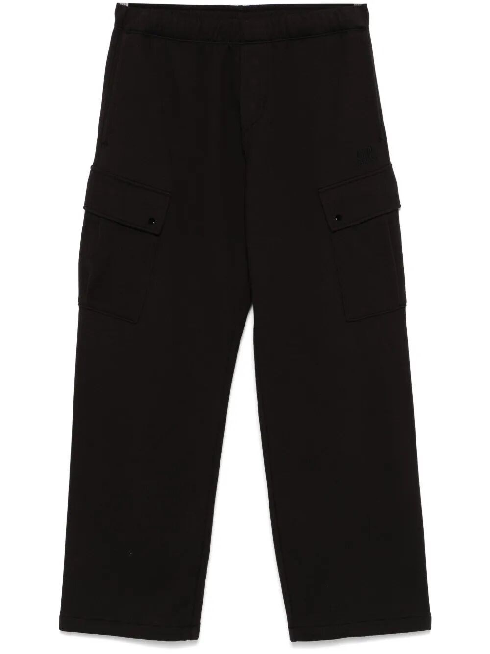 C.p. Company C. P. Company Diagonal Raised Fleece Cargo Sweatpants In Black  