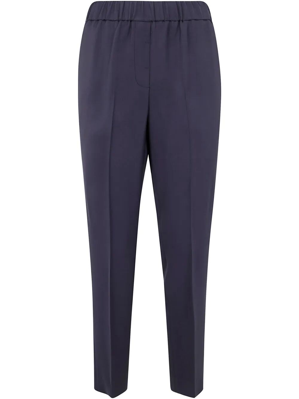 Peserico Viscose Cady Stretch Trousers In Purple