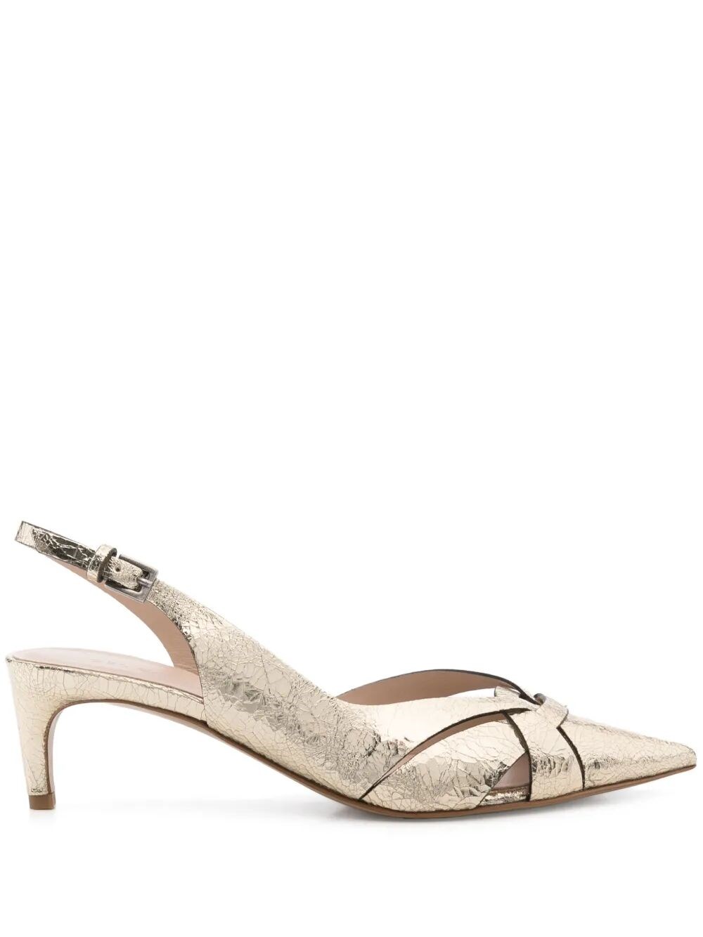 Del Carlo 50mm Paris Pumps In Metallic