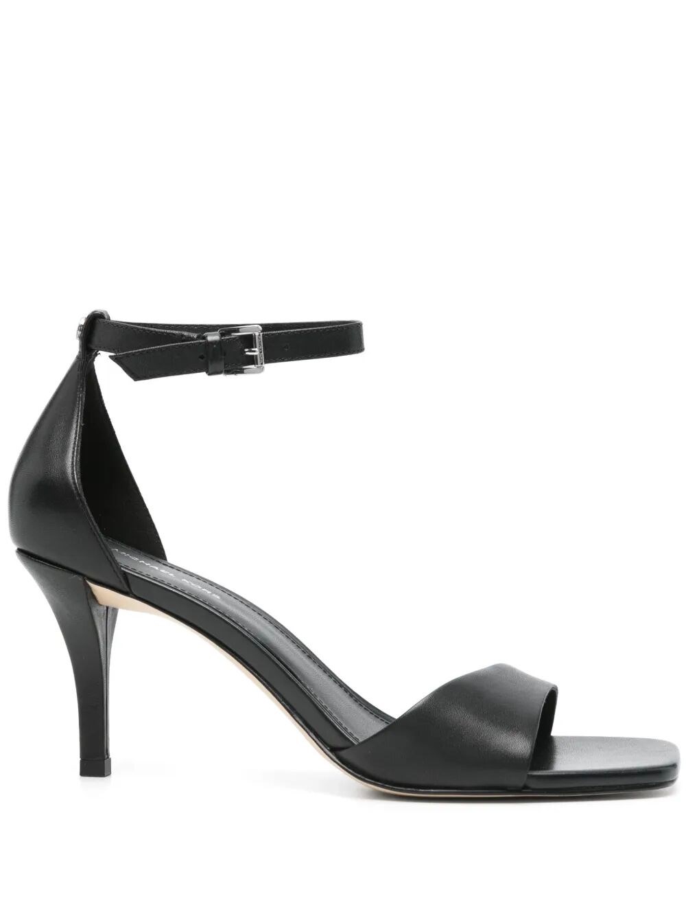 Michael Michael Kors Square Toe High Heel Sandals In Black