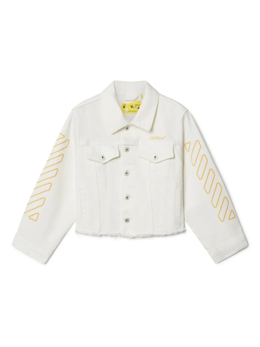 Off-white Bookish Diag Denim Jacket In White