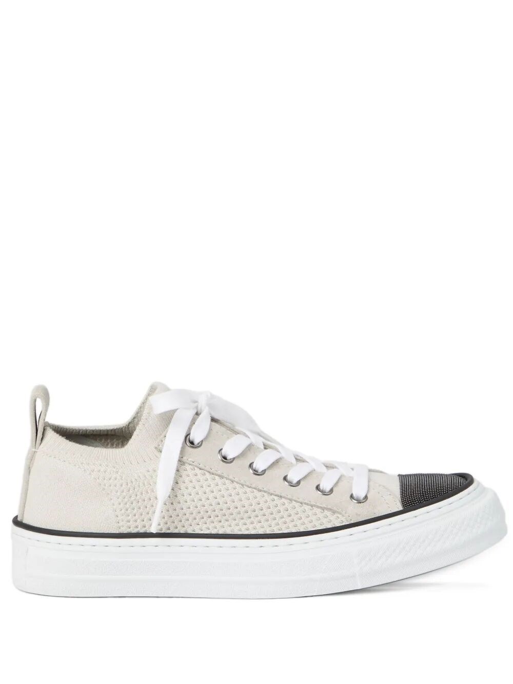 Brunello Cucinelli Knitted Sneakers In White