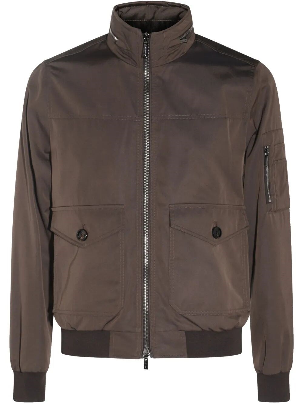 Moorer Casual Jacket With Flap Pockets And High Collar