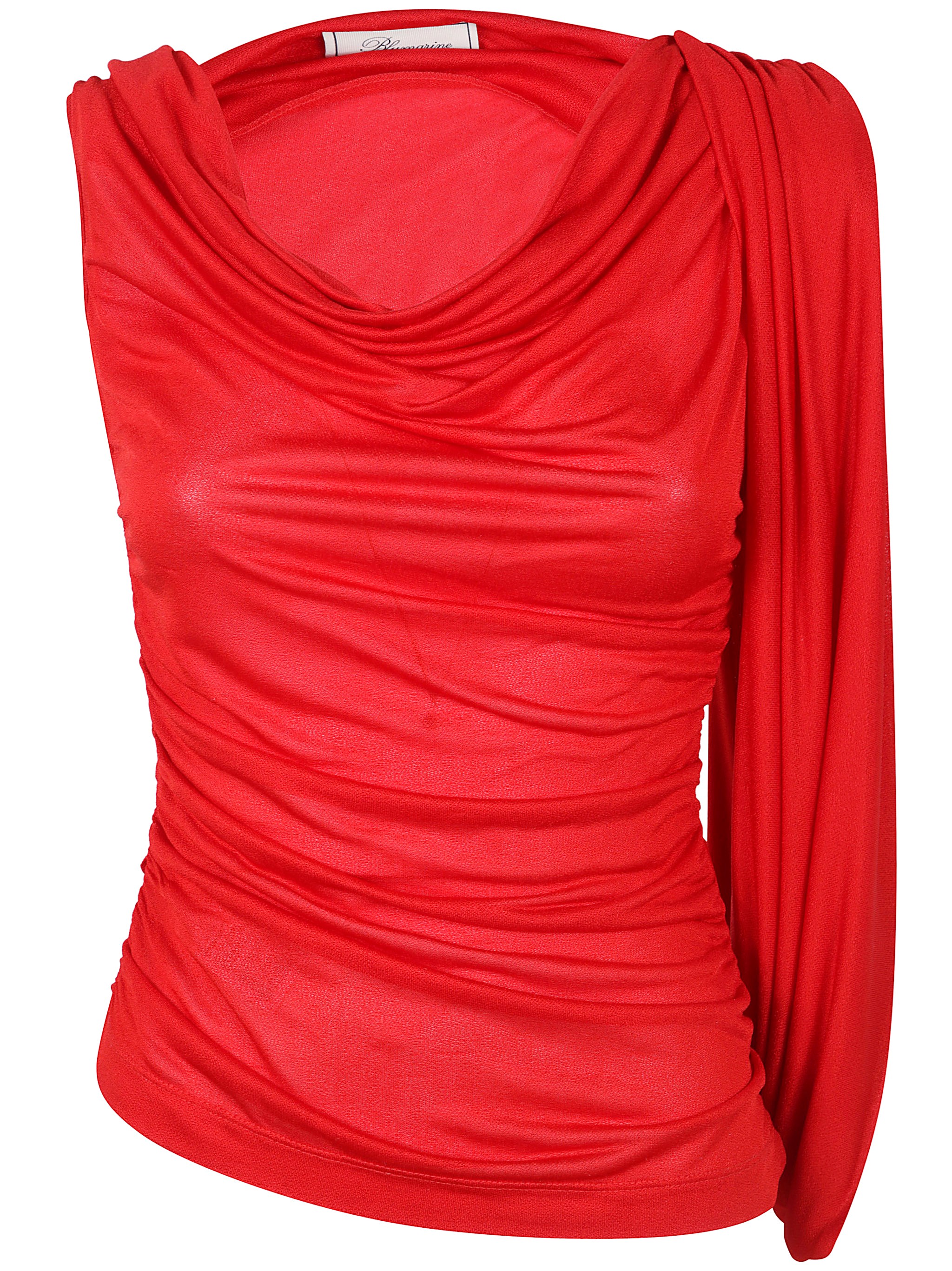 Blumarine Jersey Sable` Top In Red