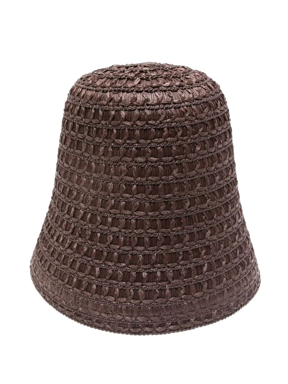 Max Mara Woven Wide Brim Hat For Summer In Brown
