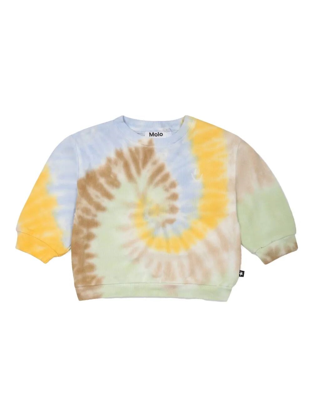 Molo Tie Dye Organic Cotton Sweatshirt In Multicolor