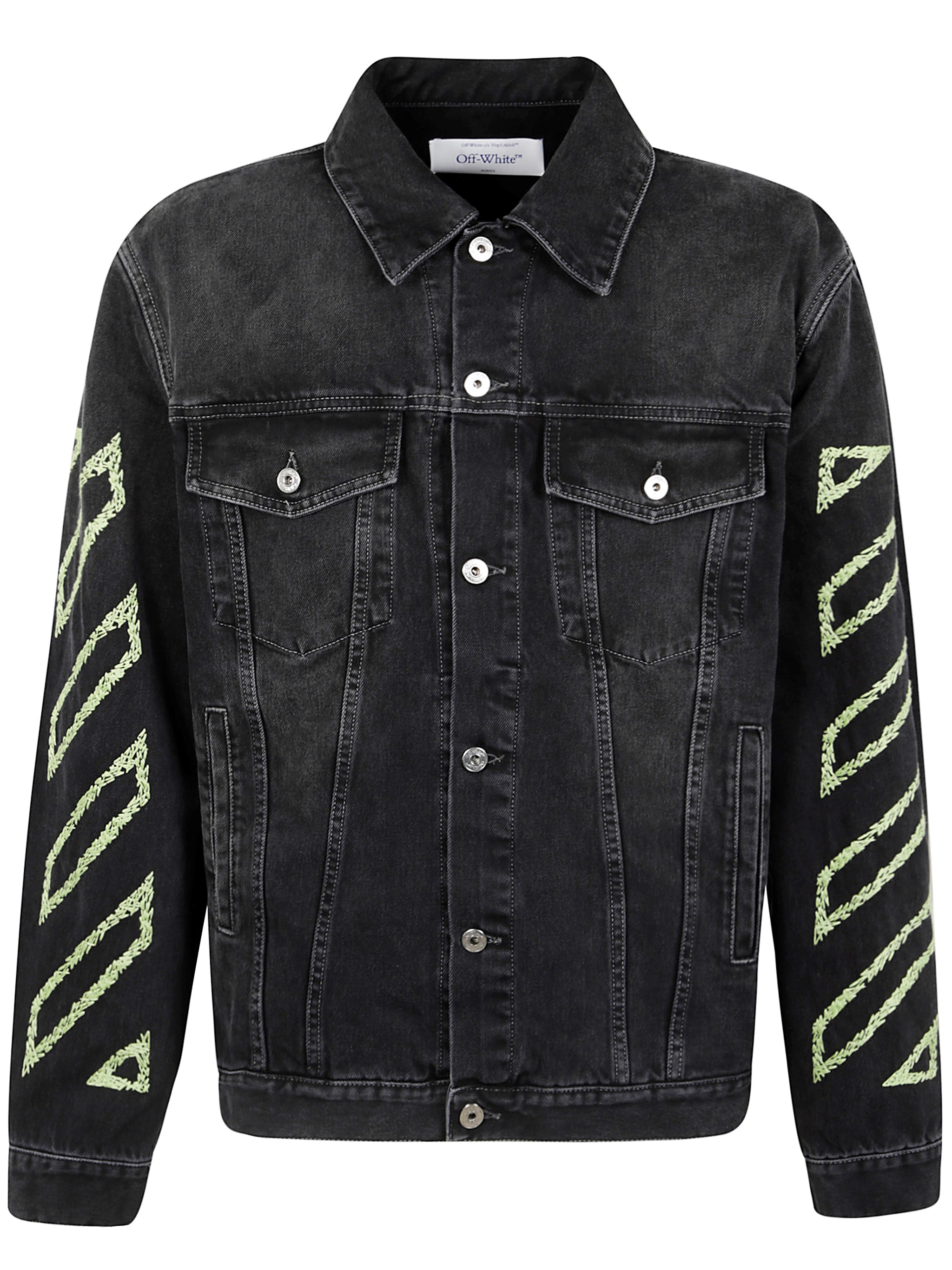 OFF WHITE Diag Arr Outl Den Skate Jacket