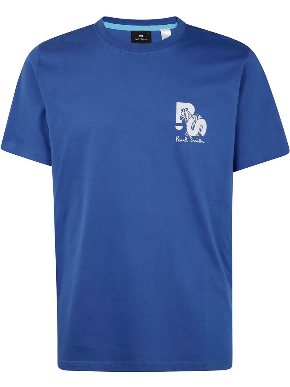 Ps By Paul Smith Ps Paul Smith Mens Regular Fit Short Sleeves T-shirt Ps Zebra In Blue