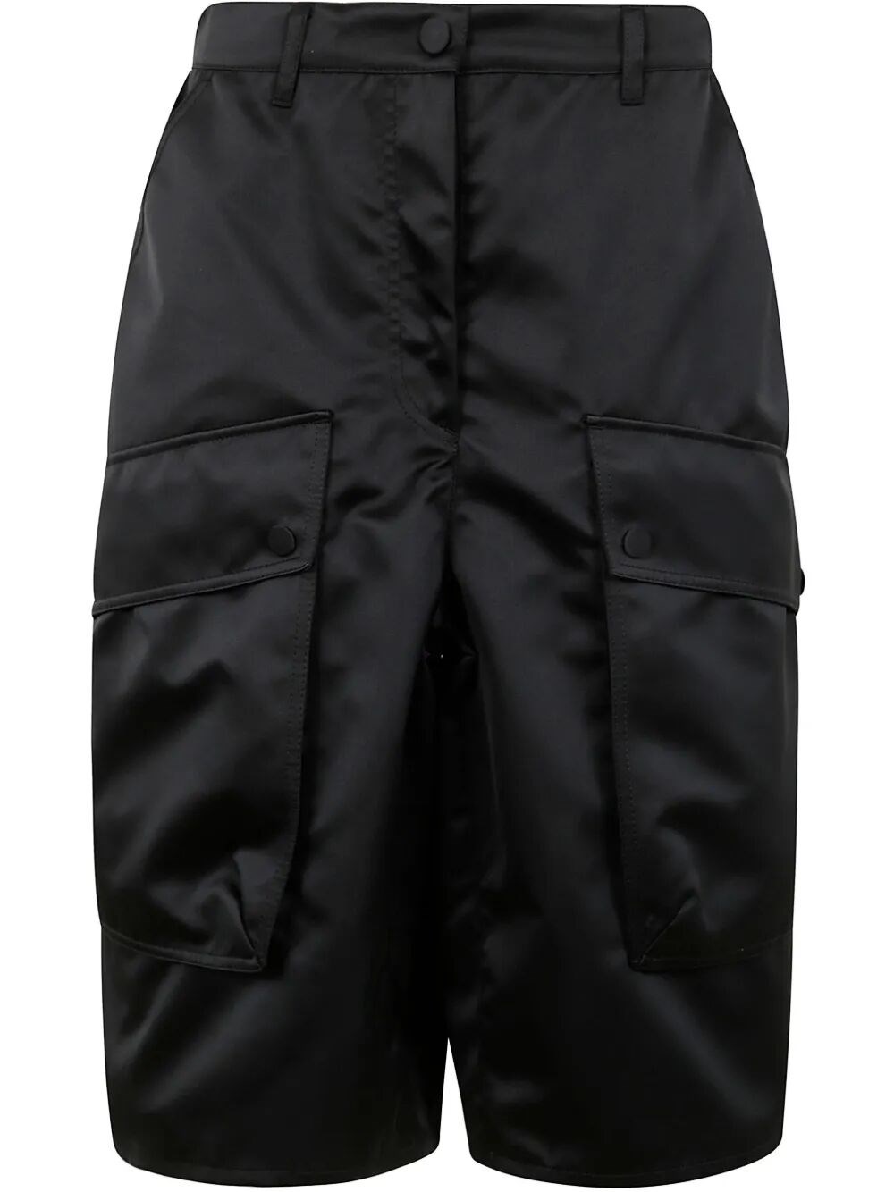 N°21 Polyester Bermuda Shorts In Black