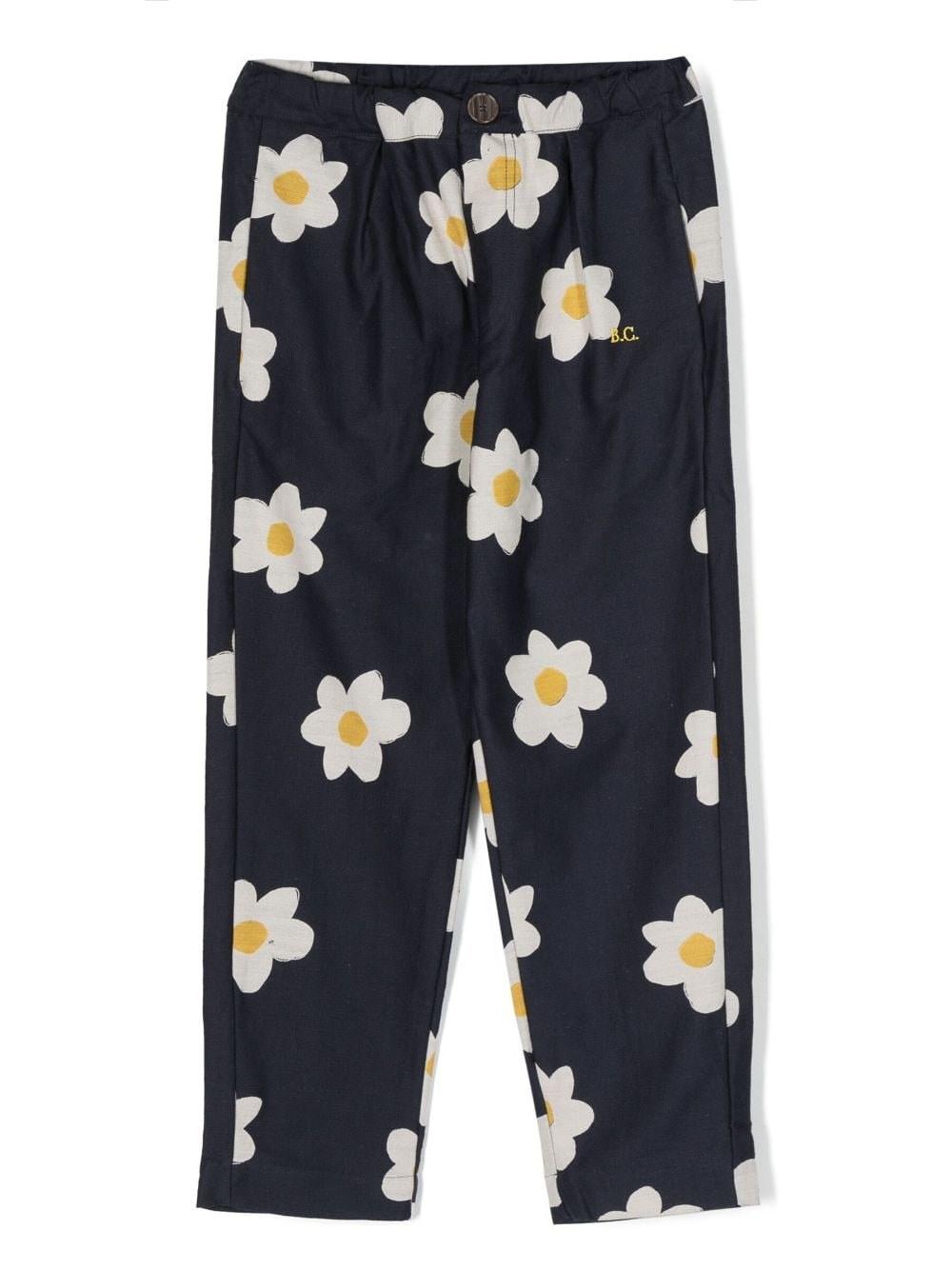 Bobo Choses Printed Cotton Chino Pants In Blue