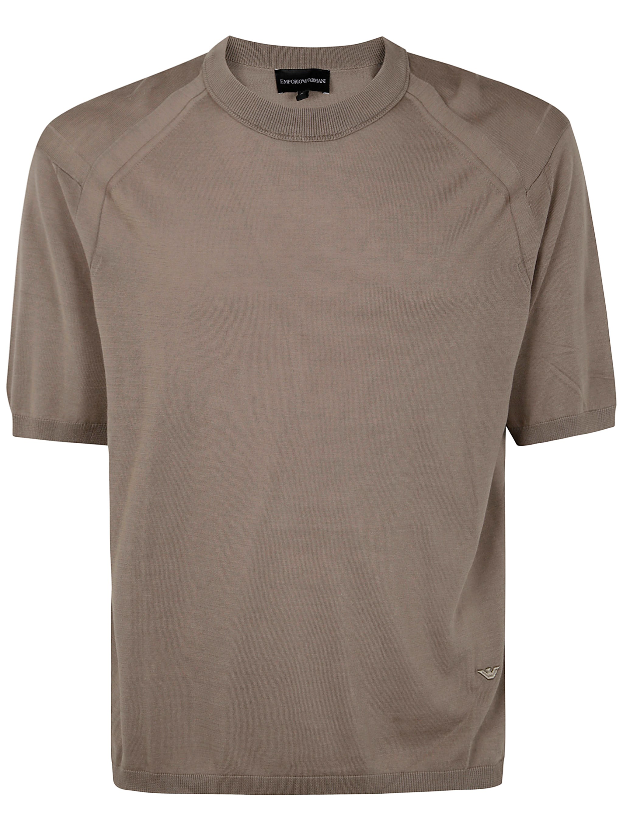 Emporio Armani Lyocell Pullover In Neutral
