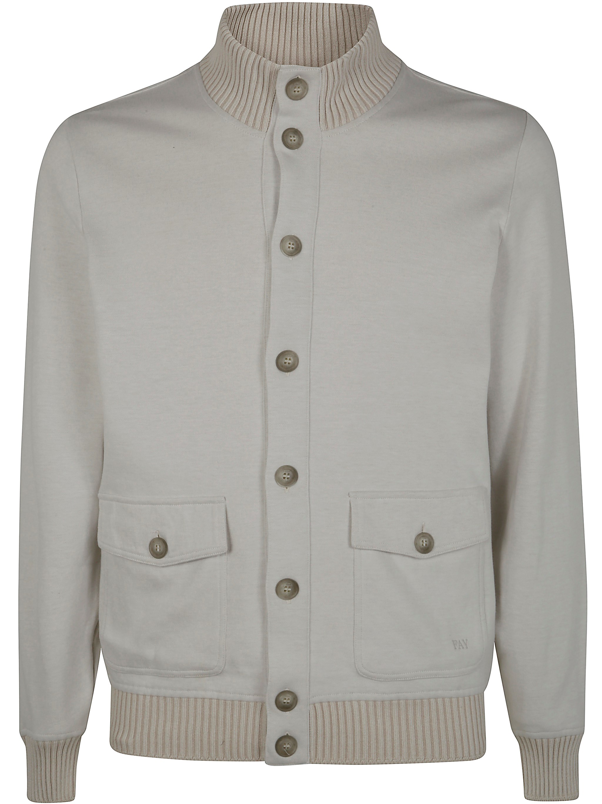 Fay Cotton Bomber Jacket Double Construction