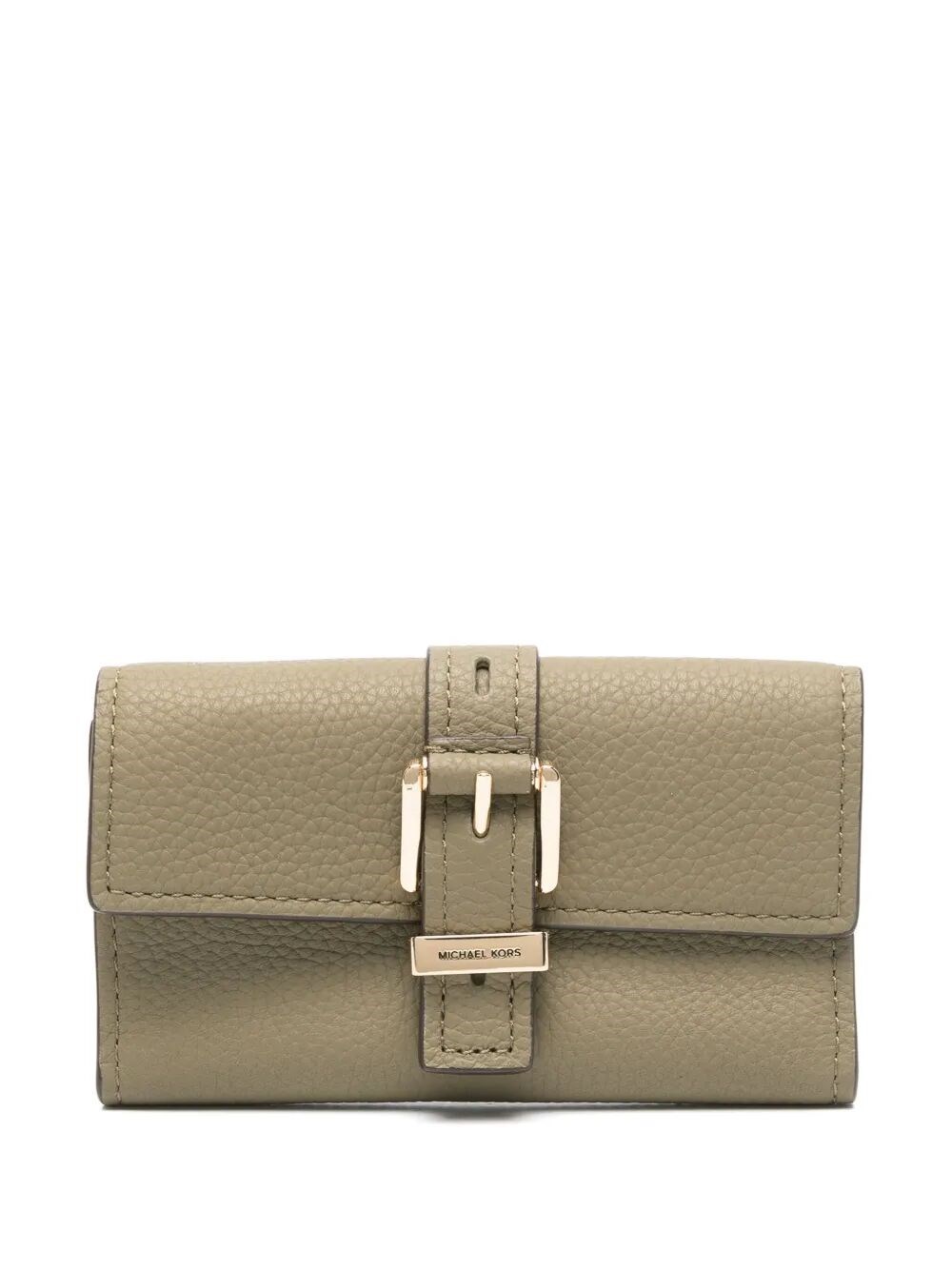 Michael Michael Kors Nolita Medium Flap Trifold Wallet By Michael Mich In Green