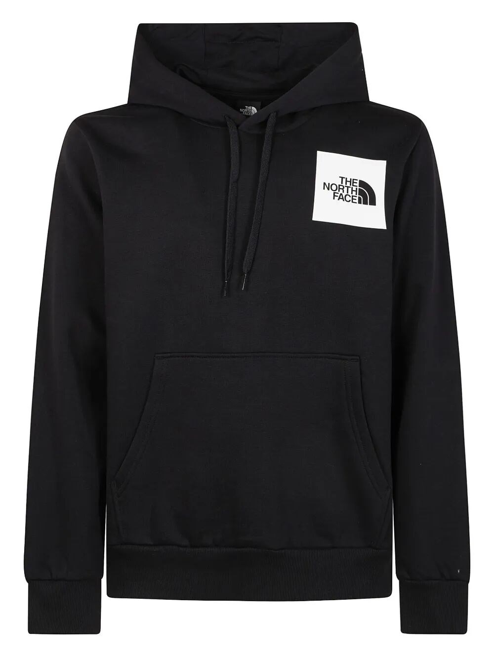 The North Face Logo Patch Drawstring Hoodie In Black