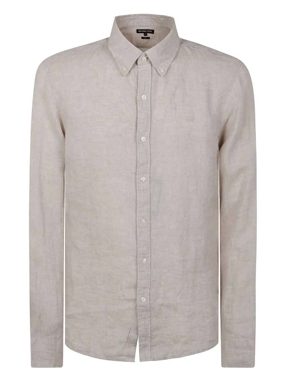 Michael Kors Linen Shirt Long Sleeves In Gray