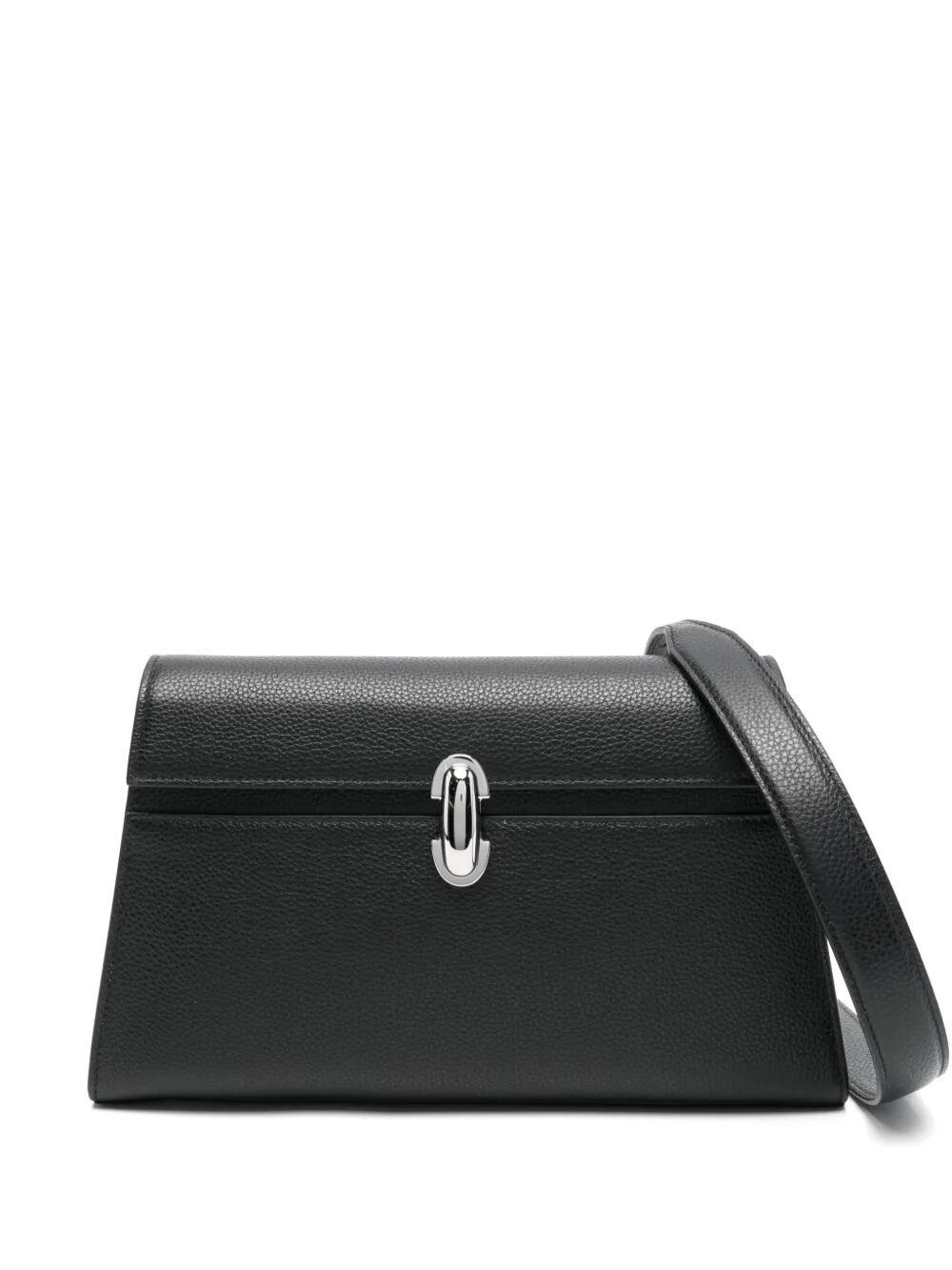 Savette Symmetry Shoulder Bag In Grained Calf Leather By