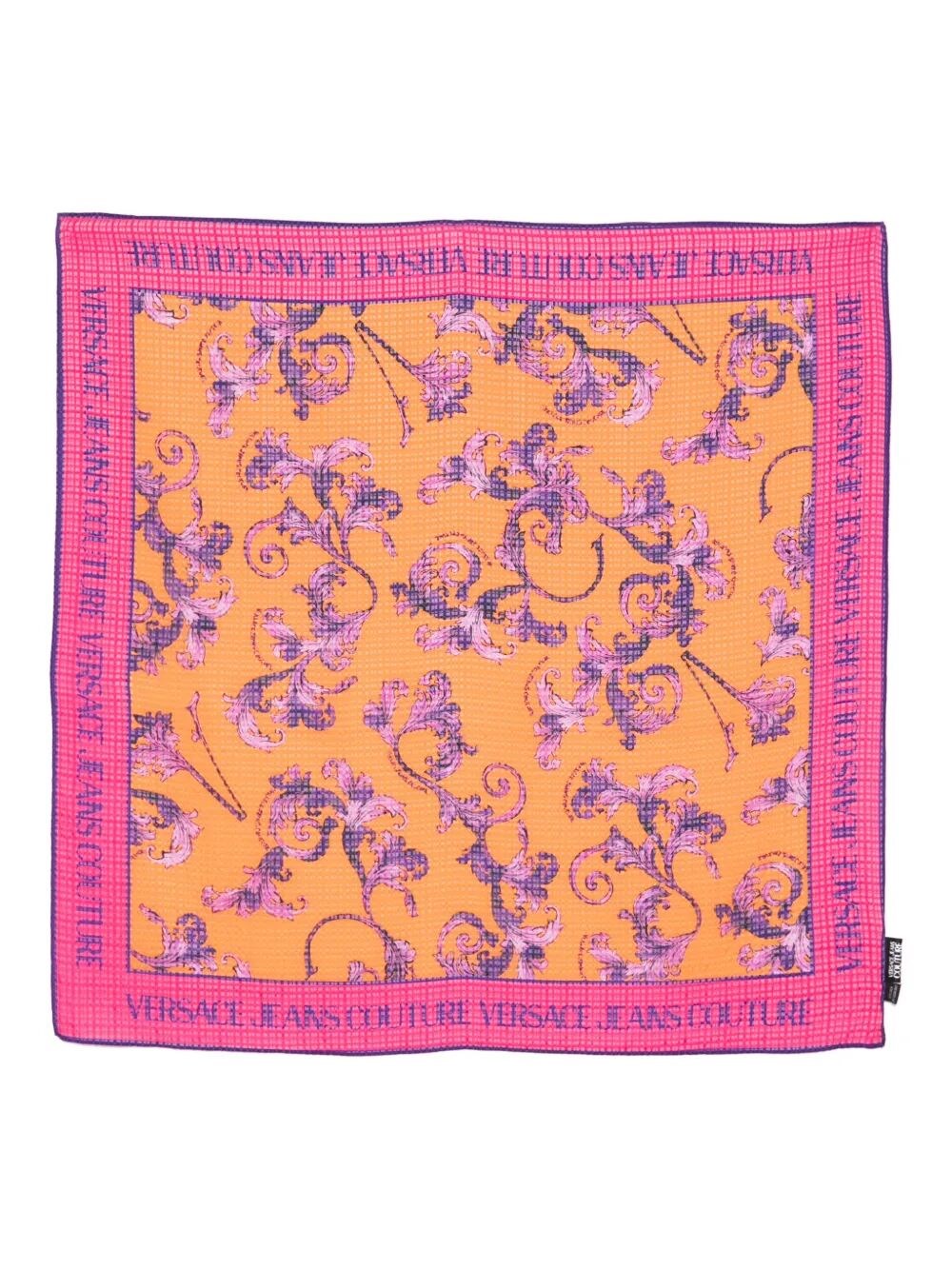 Versace Jeans Couture Foulard 90x90 Cm Barocco Outline By Versace Jean