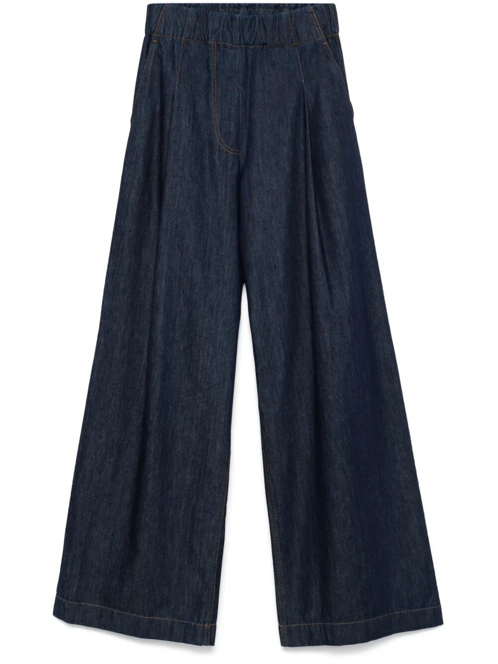 Dries Van Noten "pila" Wide Leg Trousers In Blue