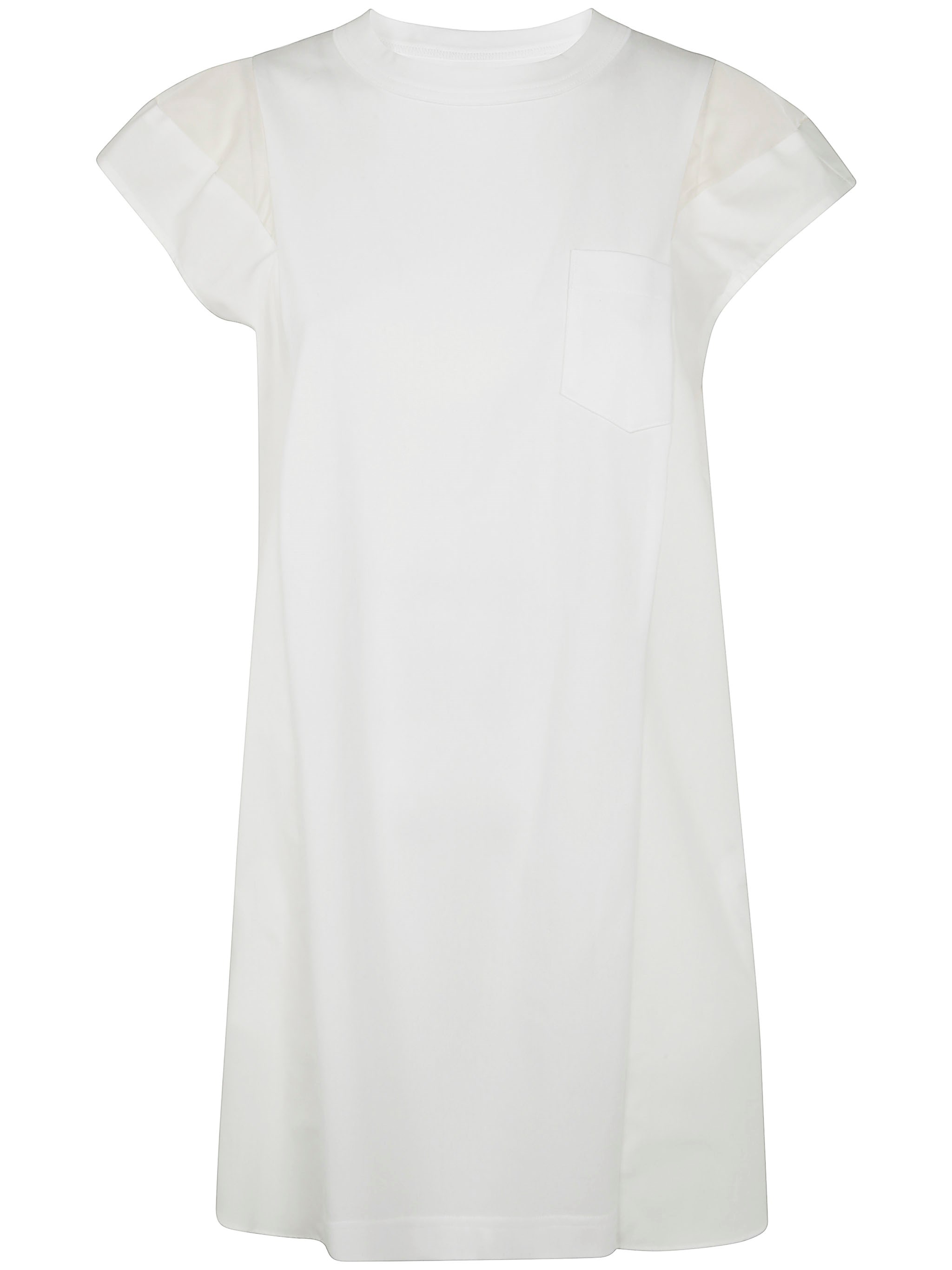 Sacai Popeline X Katoenen Jersey Jurk