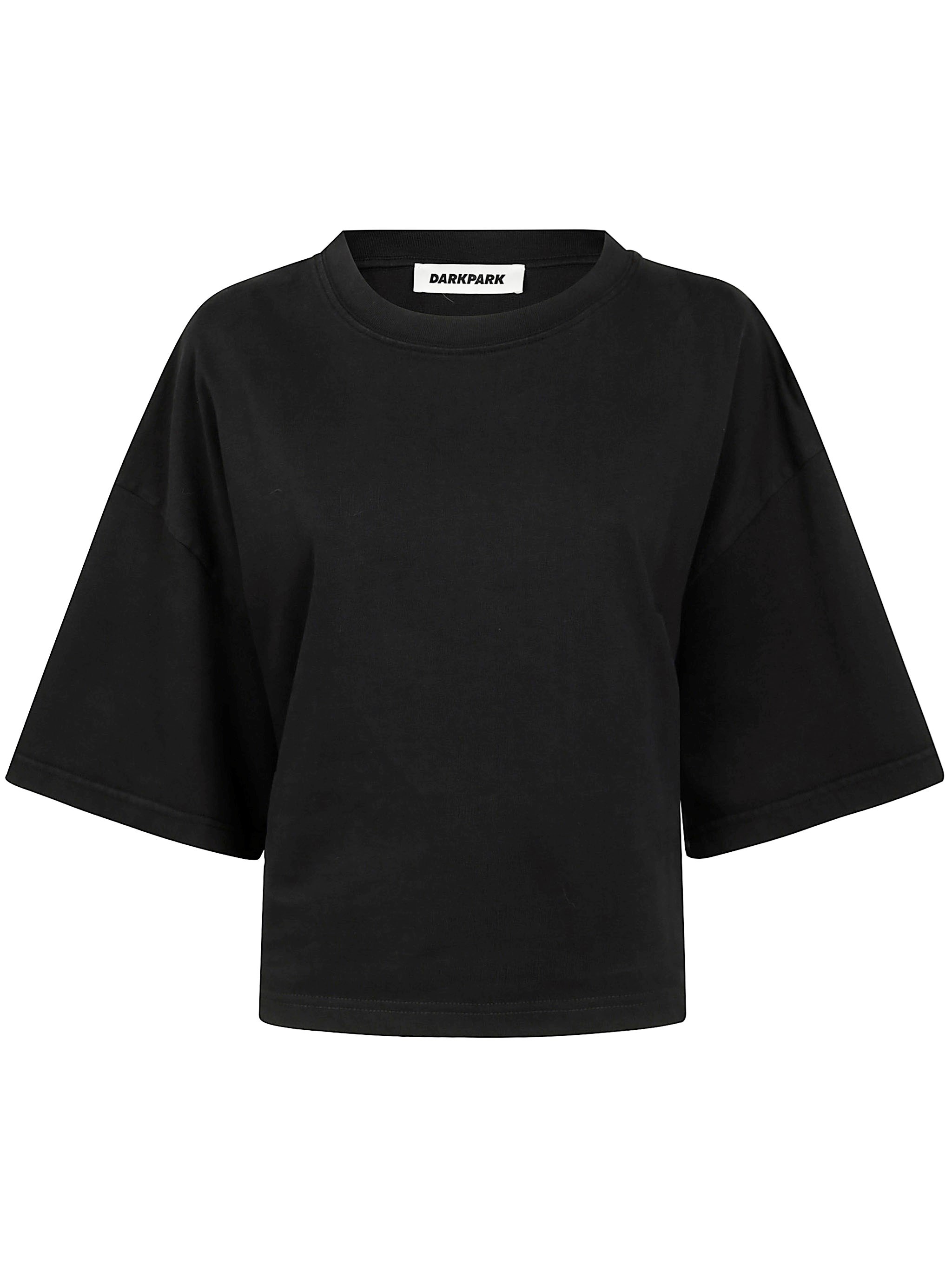 DARKPARK Doyle Cropped Draped Short Sleeve Tee