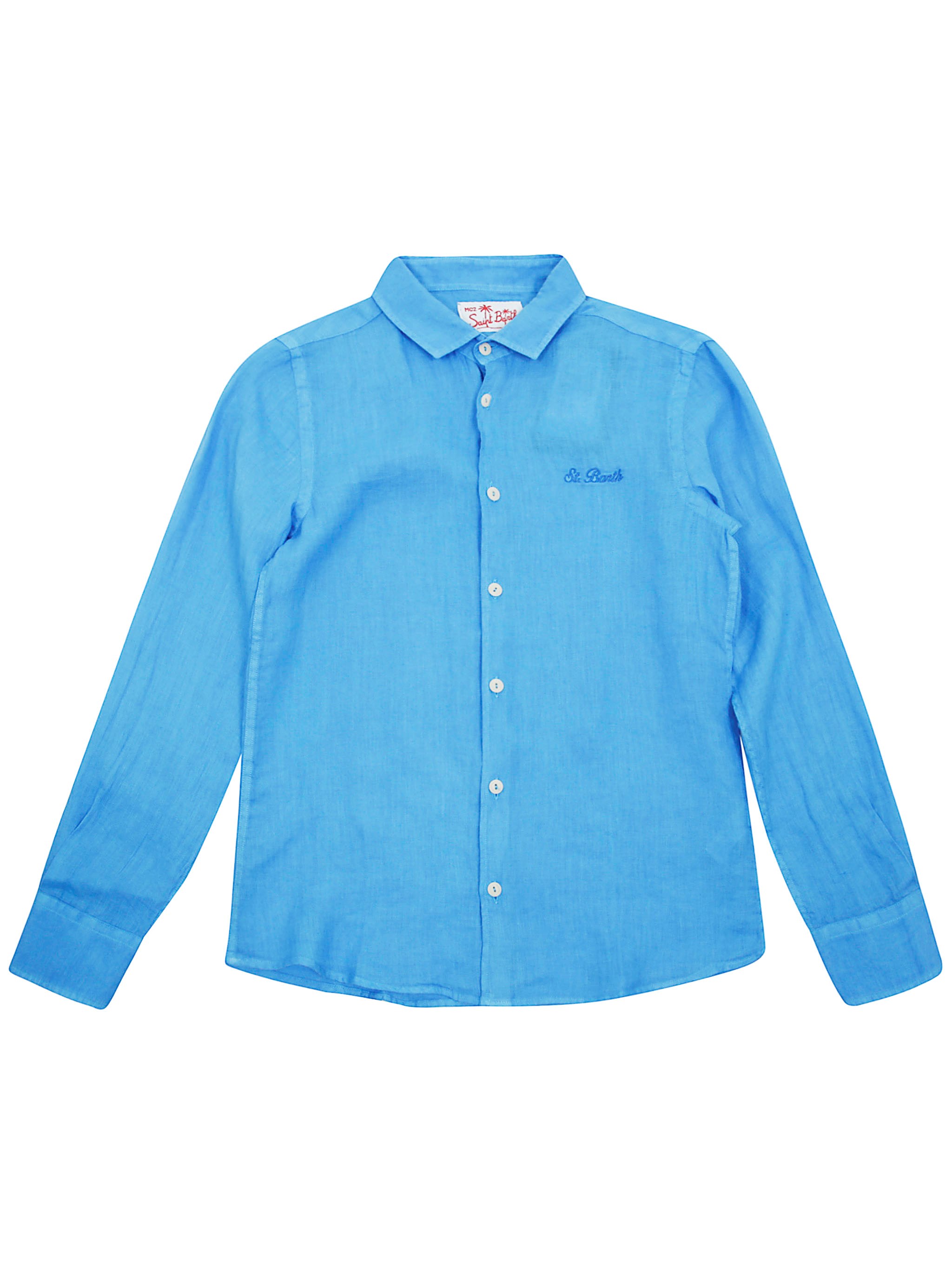 Mc2 Saint Barth Agnes Classic Shirt By Kids In Blue