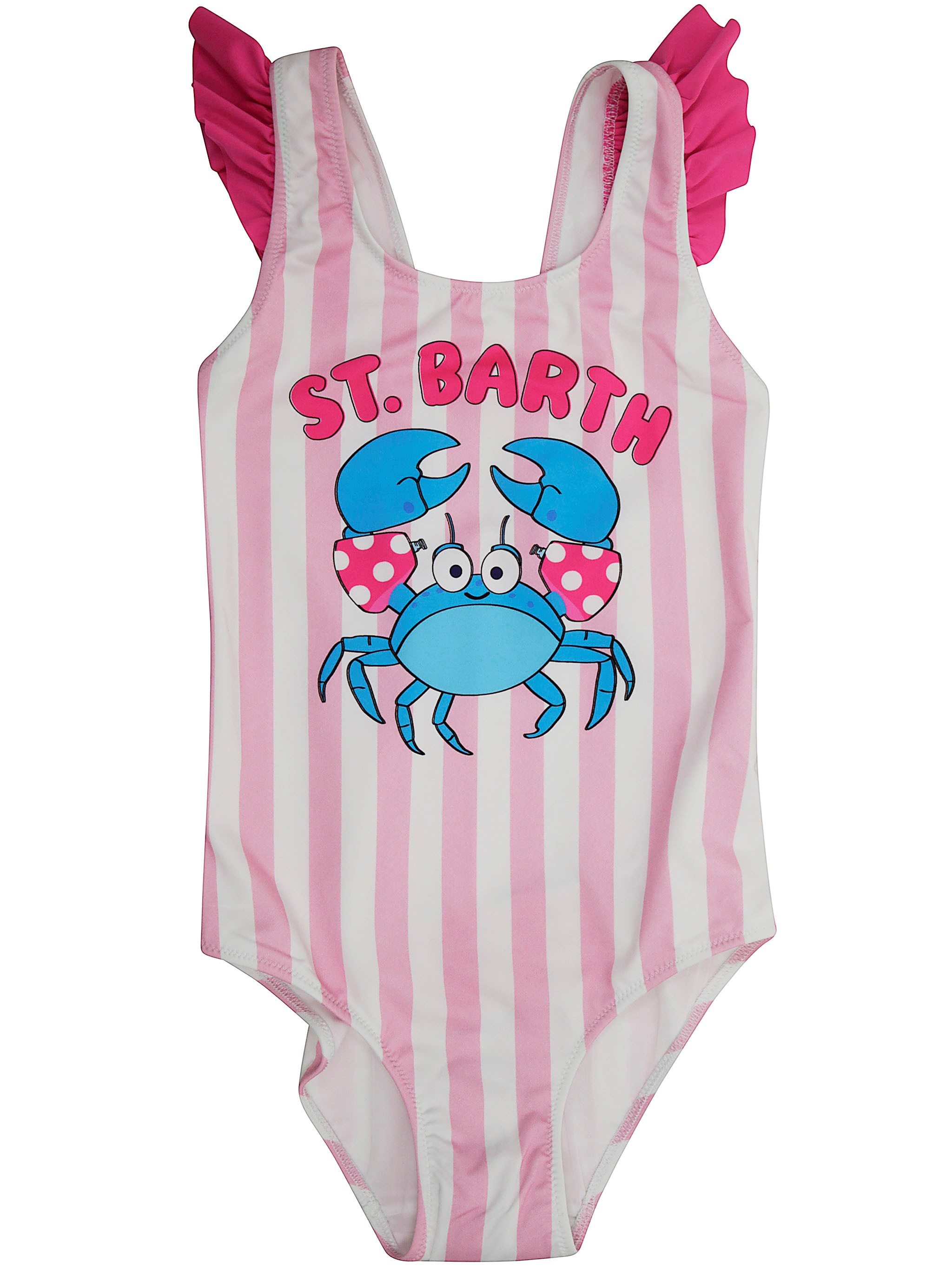 Mc2 Saint Barth Carol One Piece With Rouches By K In Pink