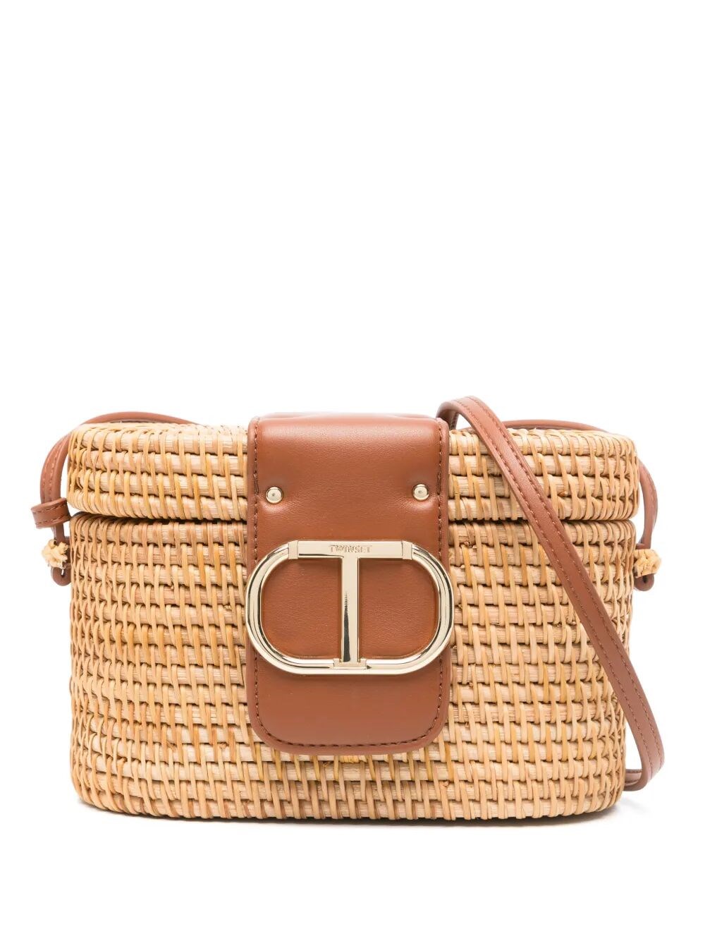 Twinset Crossbody Straw Bag By