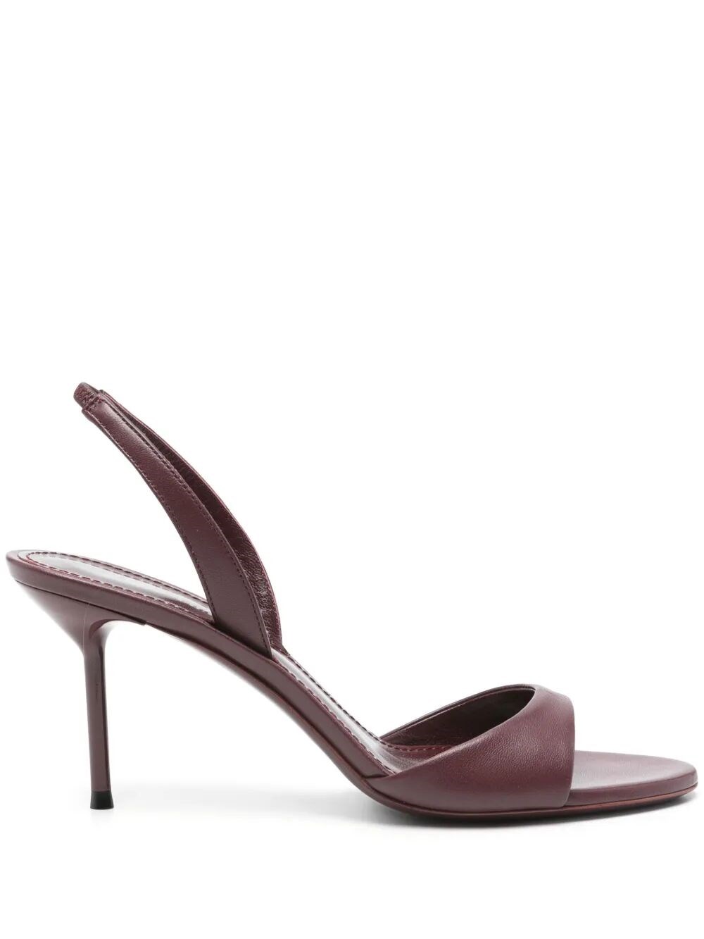 Paris Texas Slingback Sandals In Rouge Noir Leather