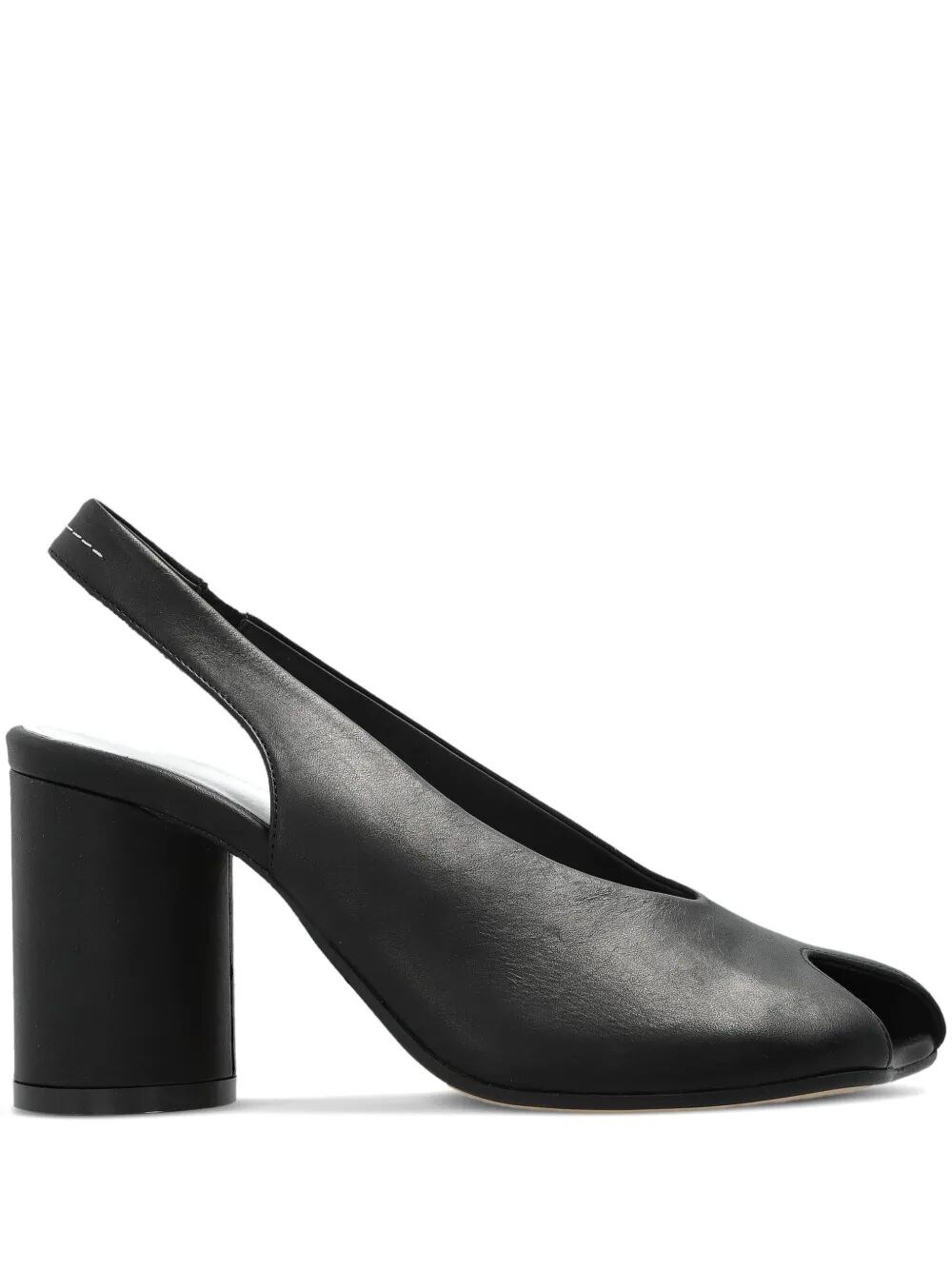 Mm6 Maison Margiela Mm6 By Maison Margiela Open-toe Slingback Sandals With Chunky Heel In Black