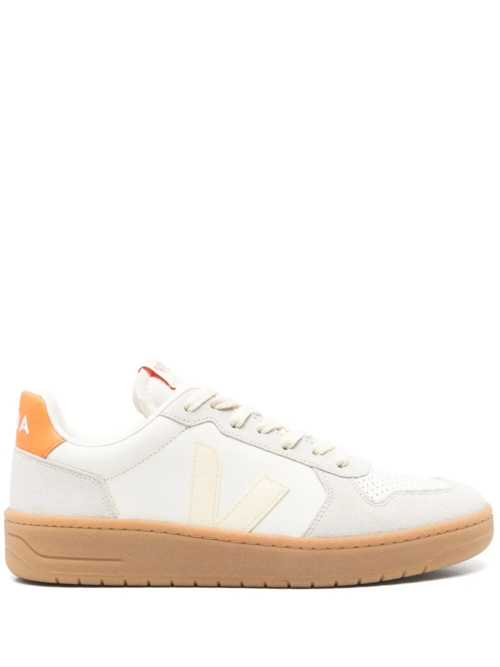 VEJA V-82 Grained Leather Pure Sneakers
