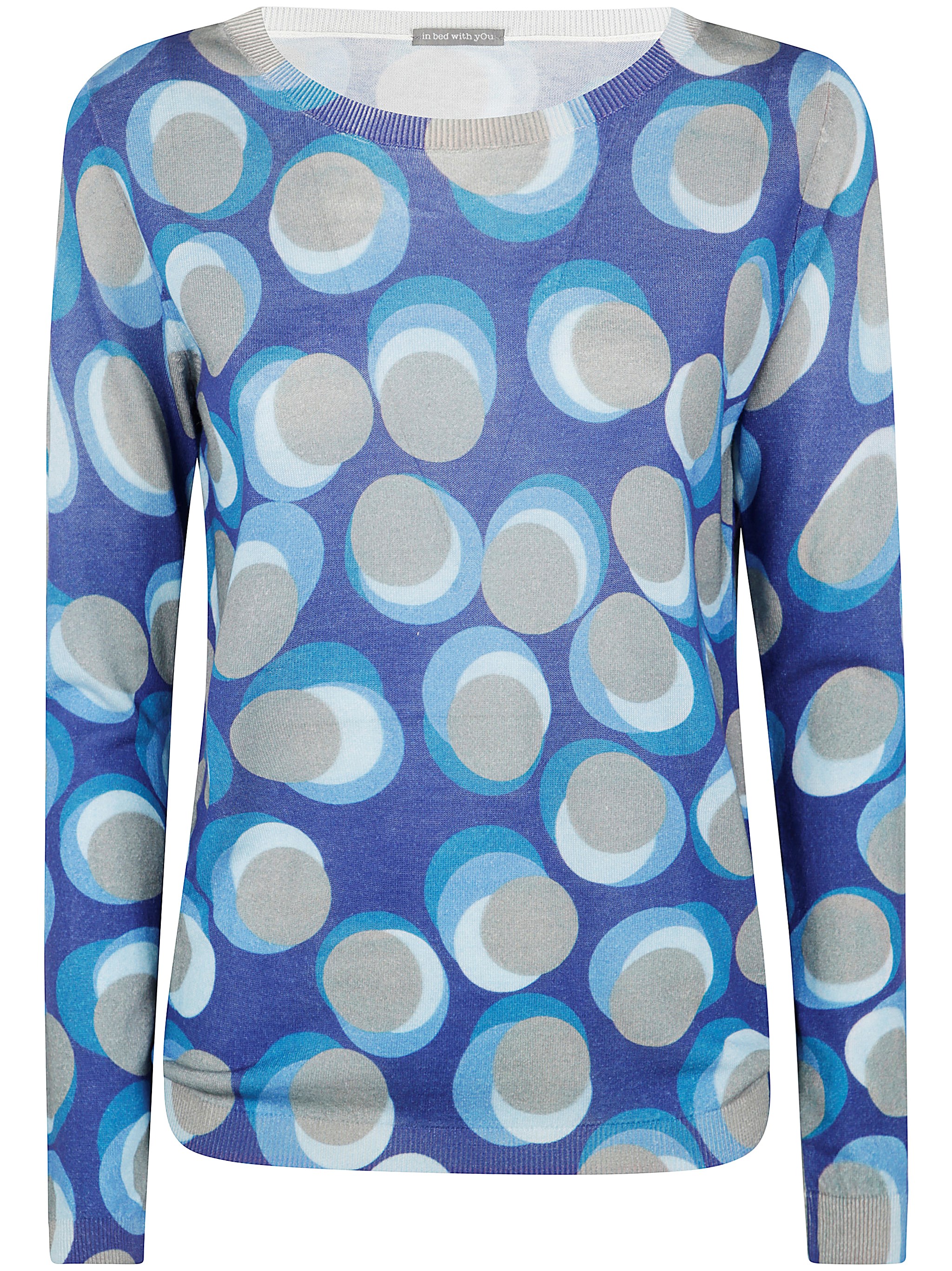 In Bed With You Printed Boat Neck Sweater In Multi